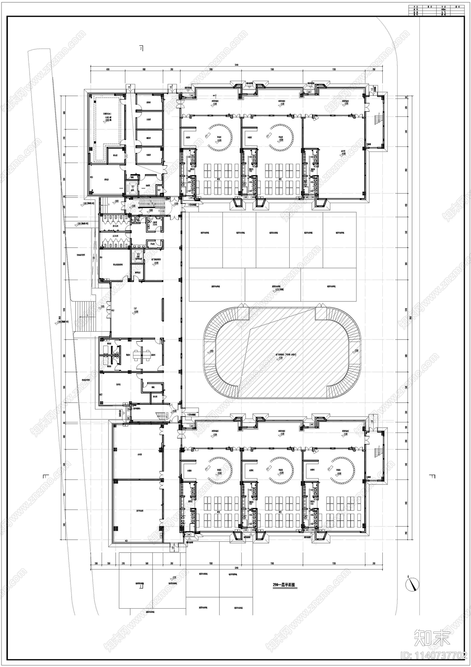 幼儿园建筑cad施工图下载【ID:1140737702】