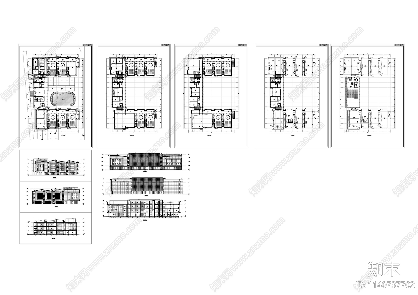 幼儿园建筑cad施工图下载【ID:1140737702】