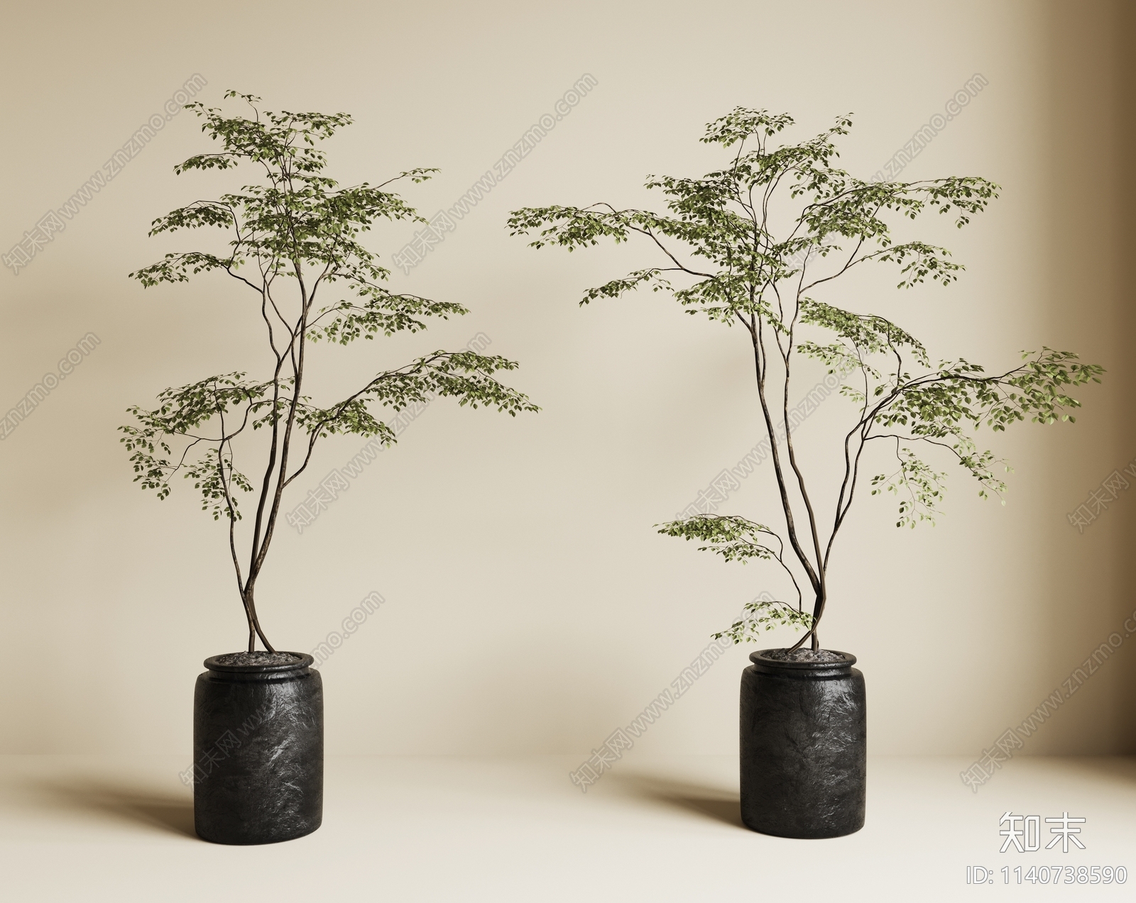 绿植盆栽3D模型下载【ID:1140738590】