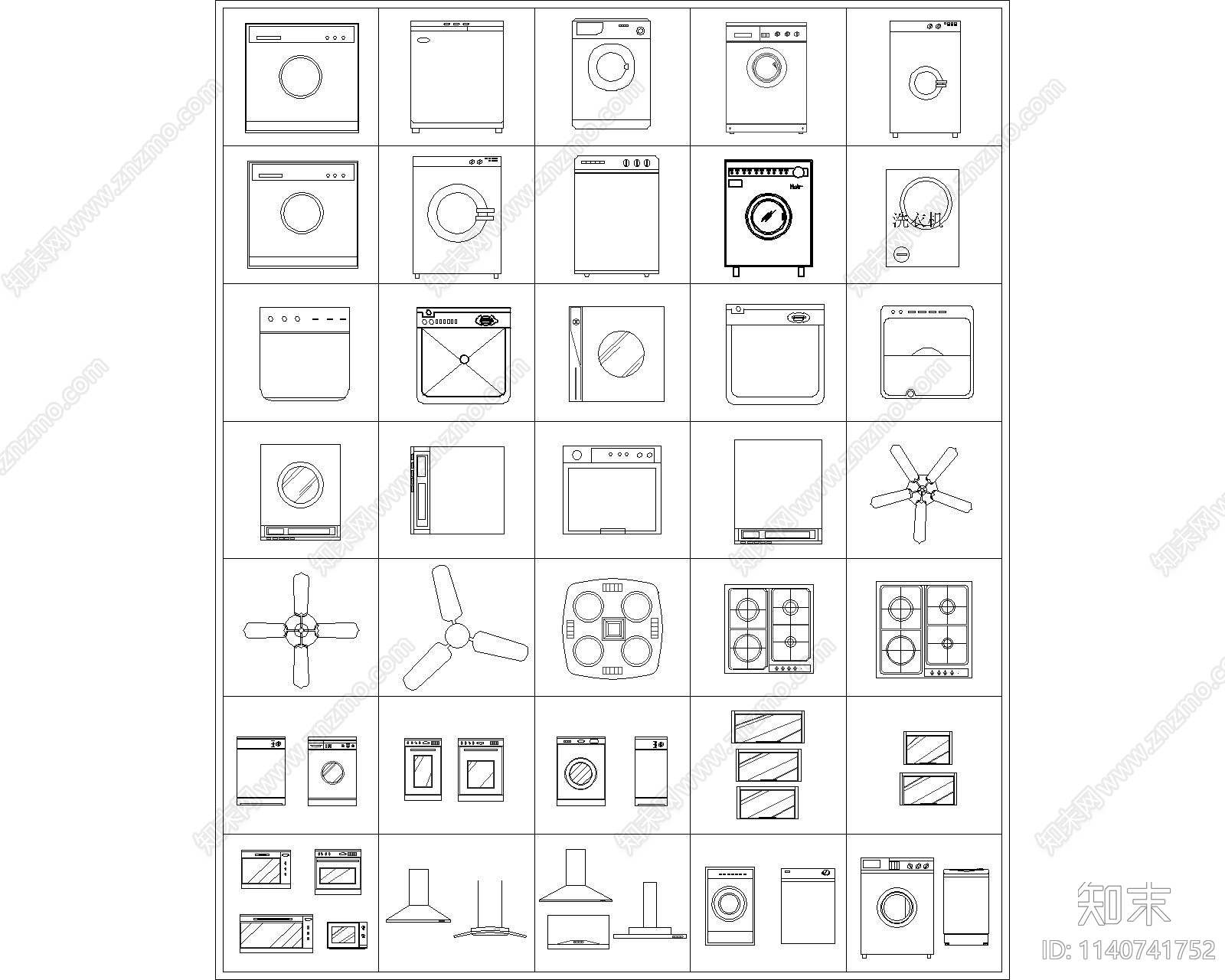 家电用品施工图下载【ID:1140741752】