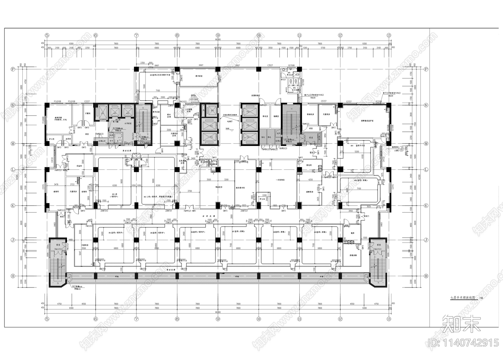 门诊综合楼手术室装修改造cad施工图下载【ID:1140742915】