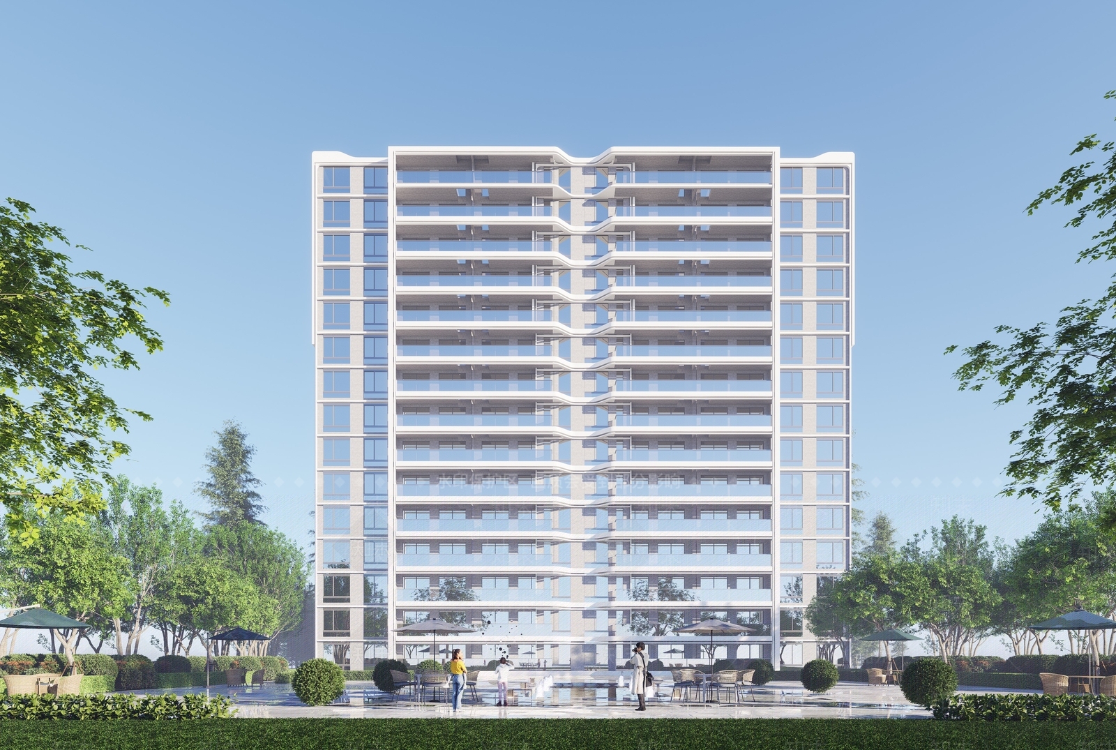 现代高层住宅SU模型下载【ID:1140745940】