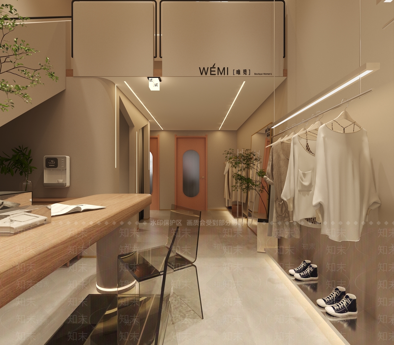 现代服装鞋店3D模型下载【ID:1141897661】