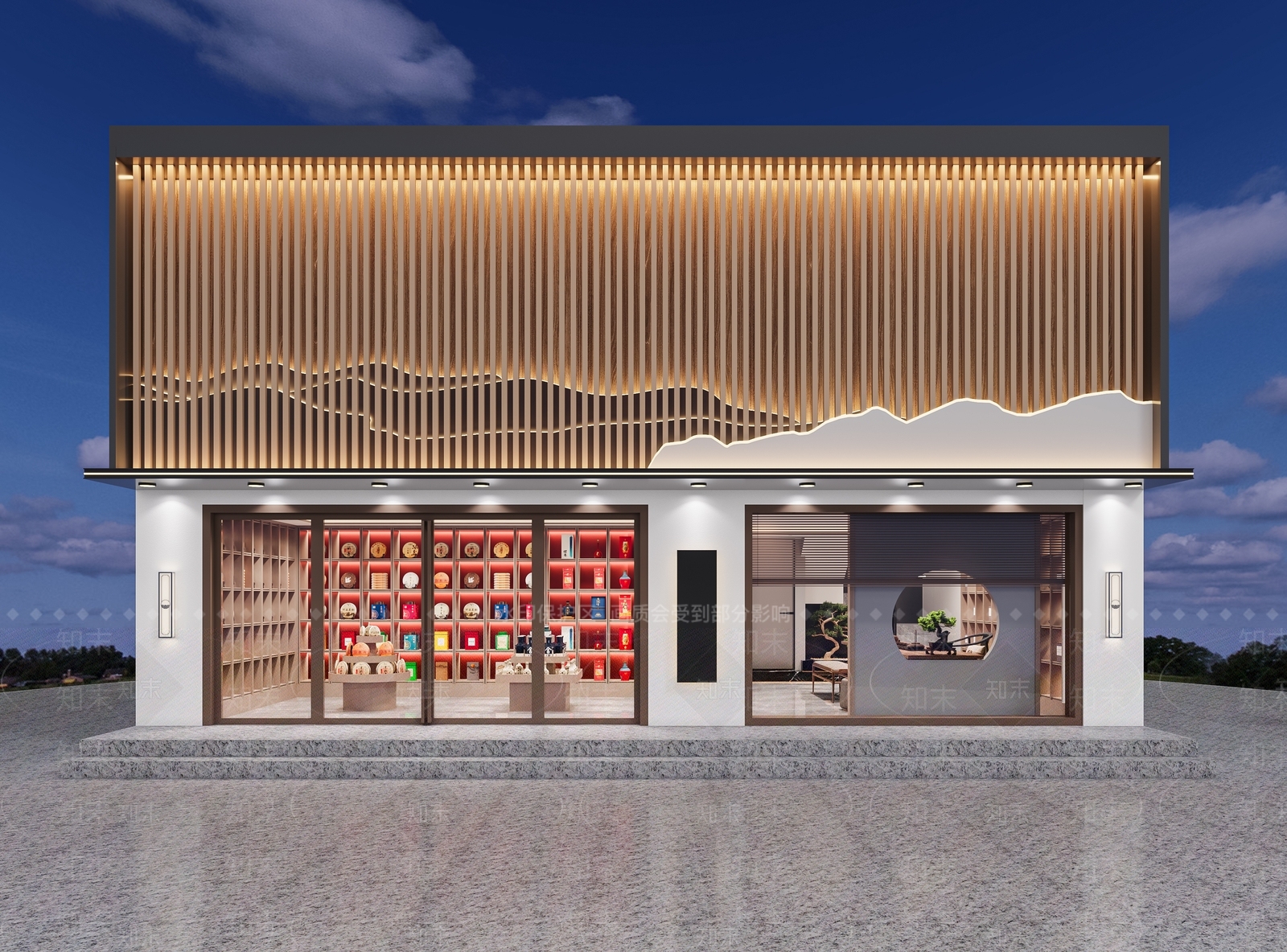 现代茶叶店3D模型下载【ID:1140750819】