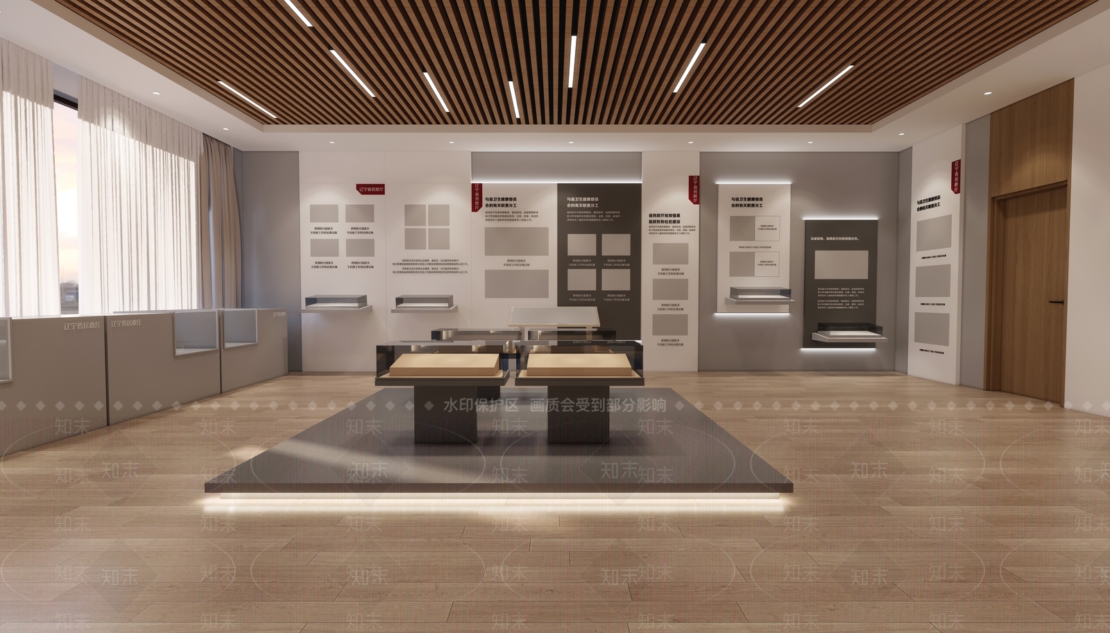 现代党建展厅SU模型下载【ID:1140753146】