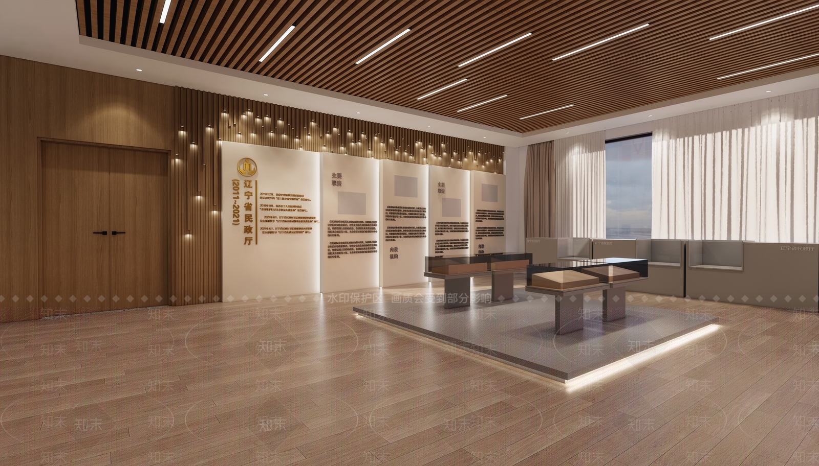 现代党建展厅SU模型下载【ID:1140753146】