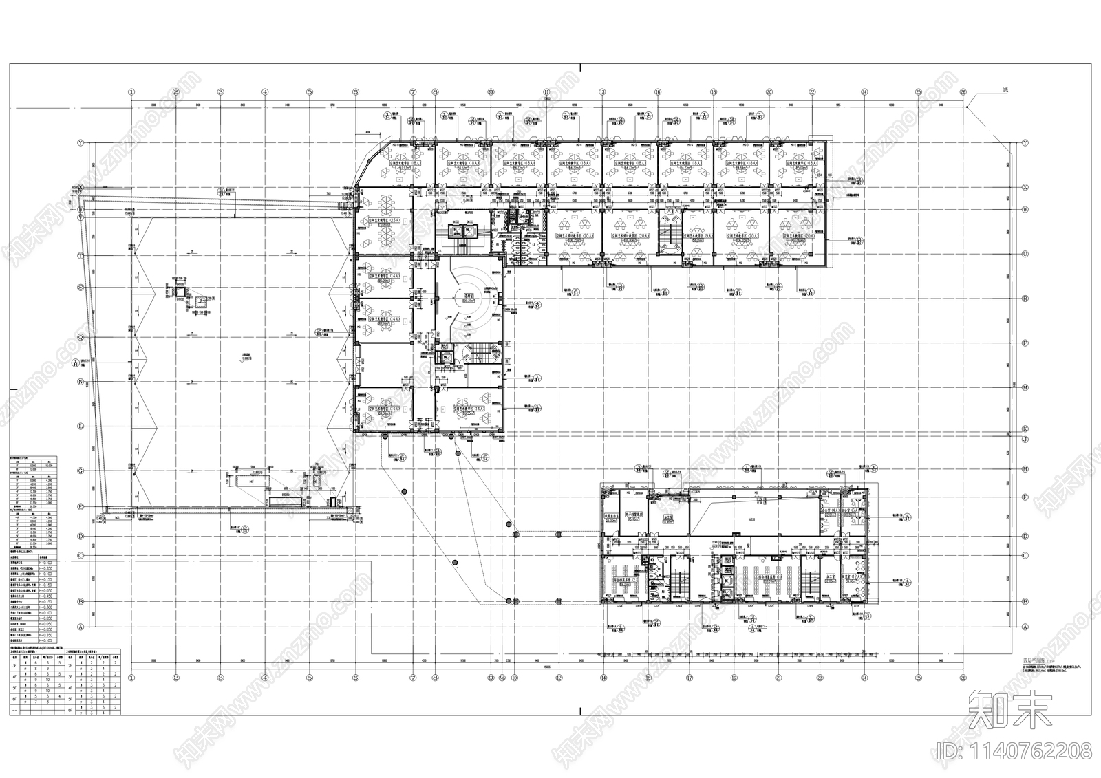 科技学院新校区建筑cad施工图下载【ID:1140762208】