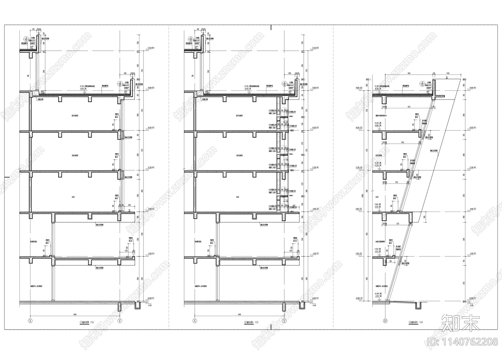 科技学院新校区建筑cad施工图下载【ID:1140762208】