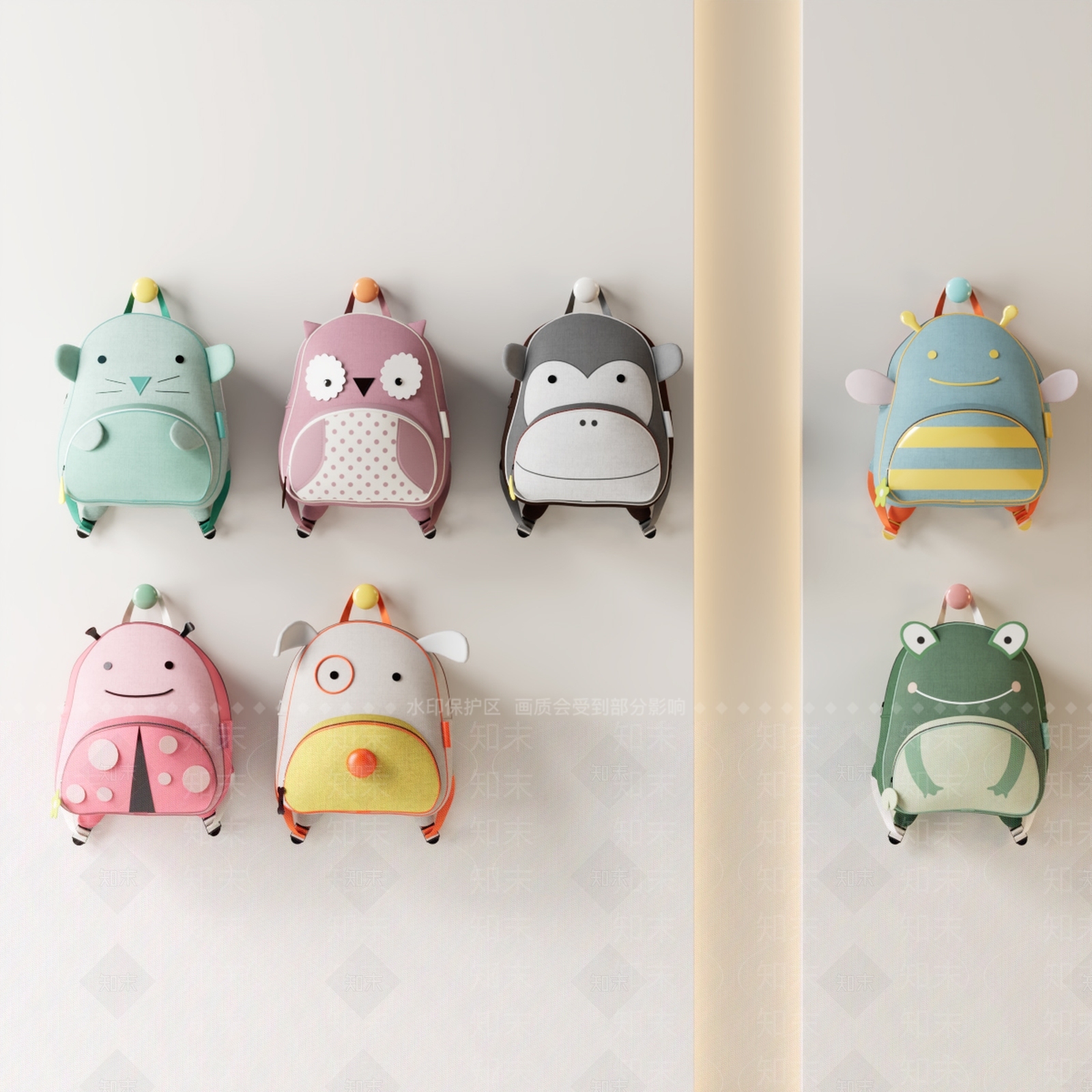 学生书包3D模型下载【ID:1140763251】