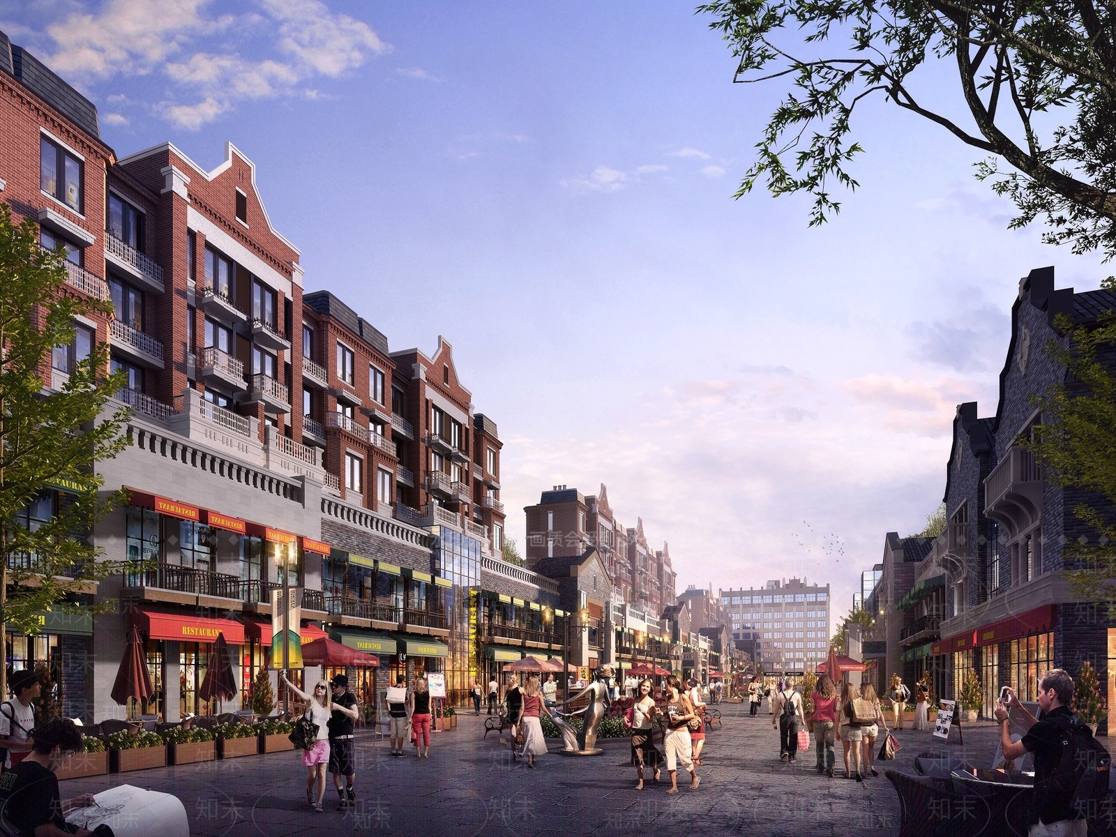 中式民国风商业街3D模型下载【ID:1140765083】