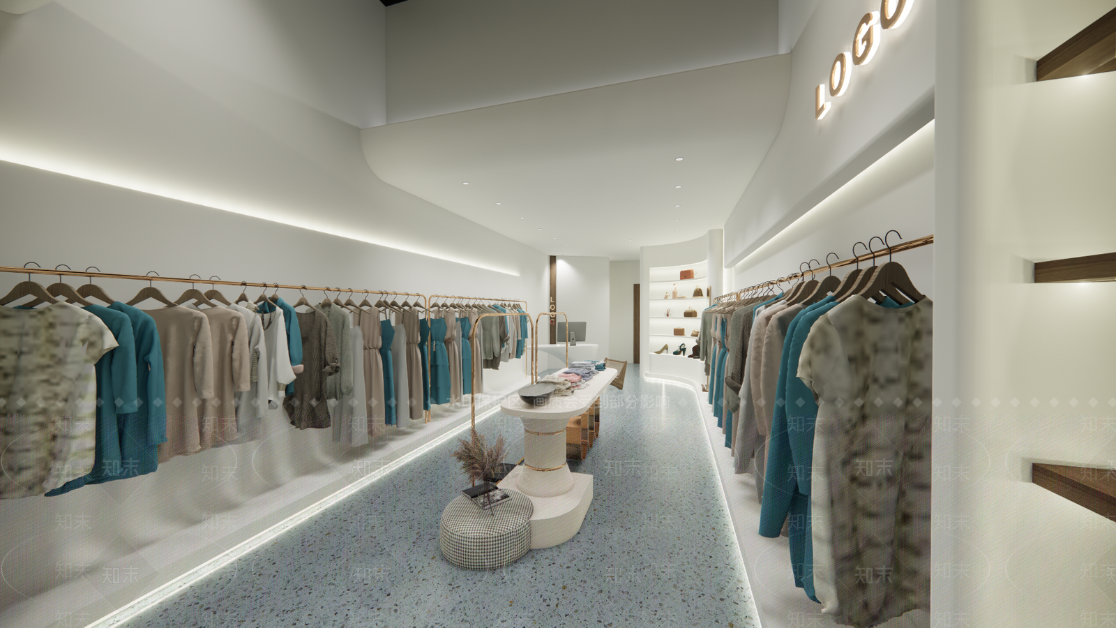 现代服装店SU模型下载【ID:1140772647】