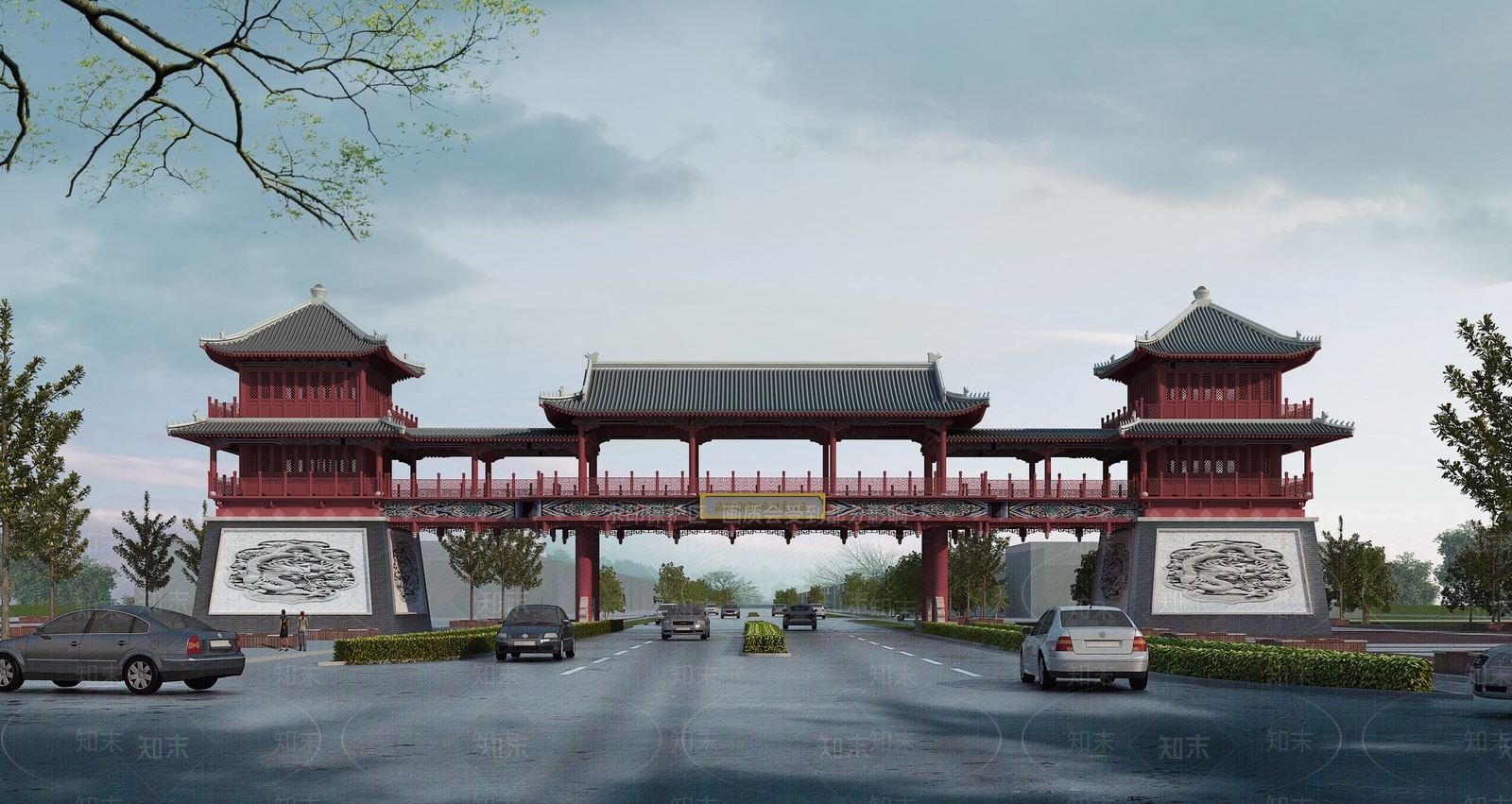 中式牌楼SU模型下载【ID:1140781374】