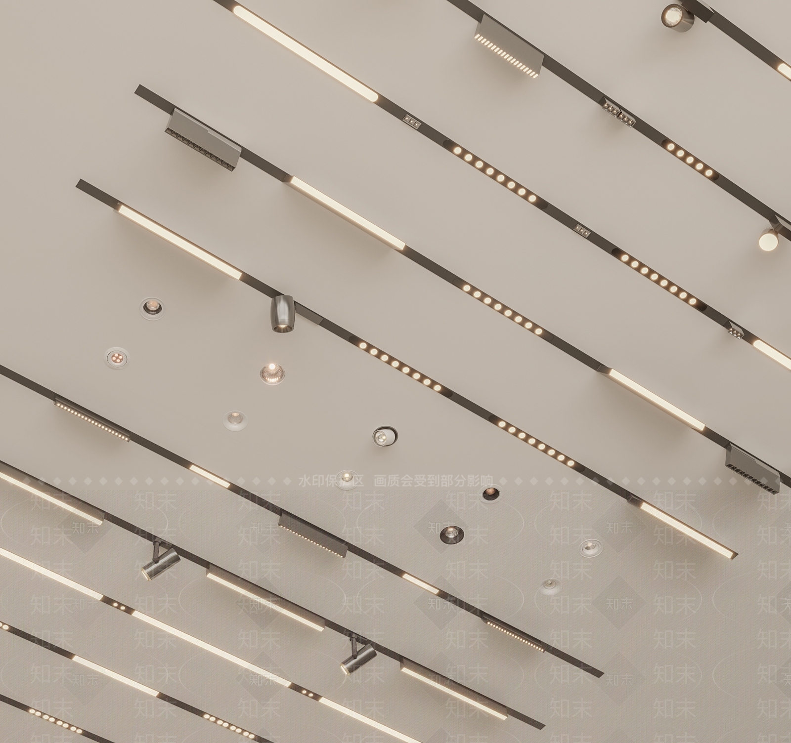 现代筒灯射灯3D模型下载【ID:1140781496】