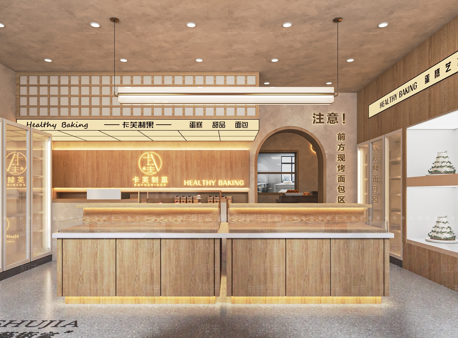 现代原木面包店SU模型下载【ID:1140785186】