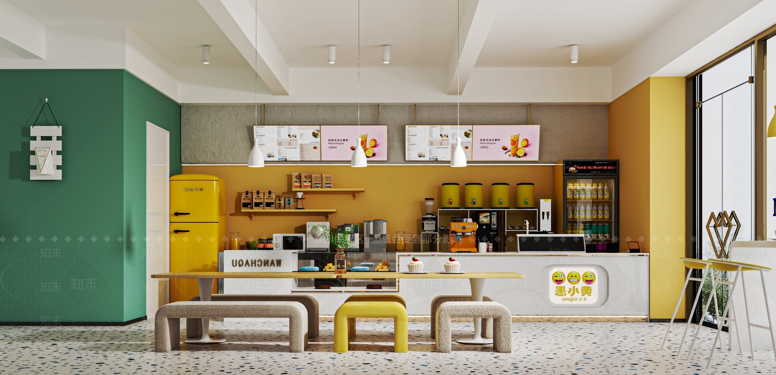 现代奶茶店SU模型下载【ID:1140785492】
