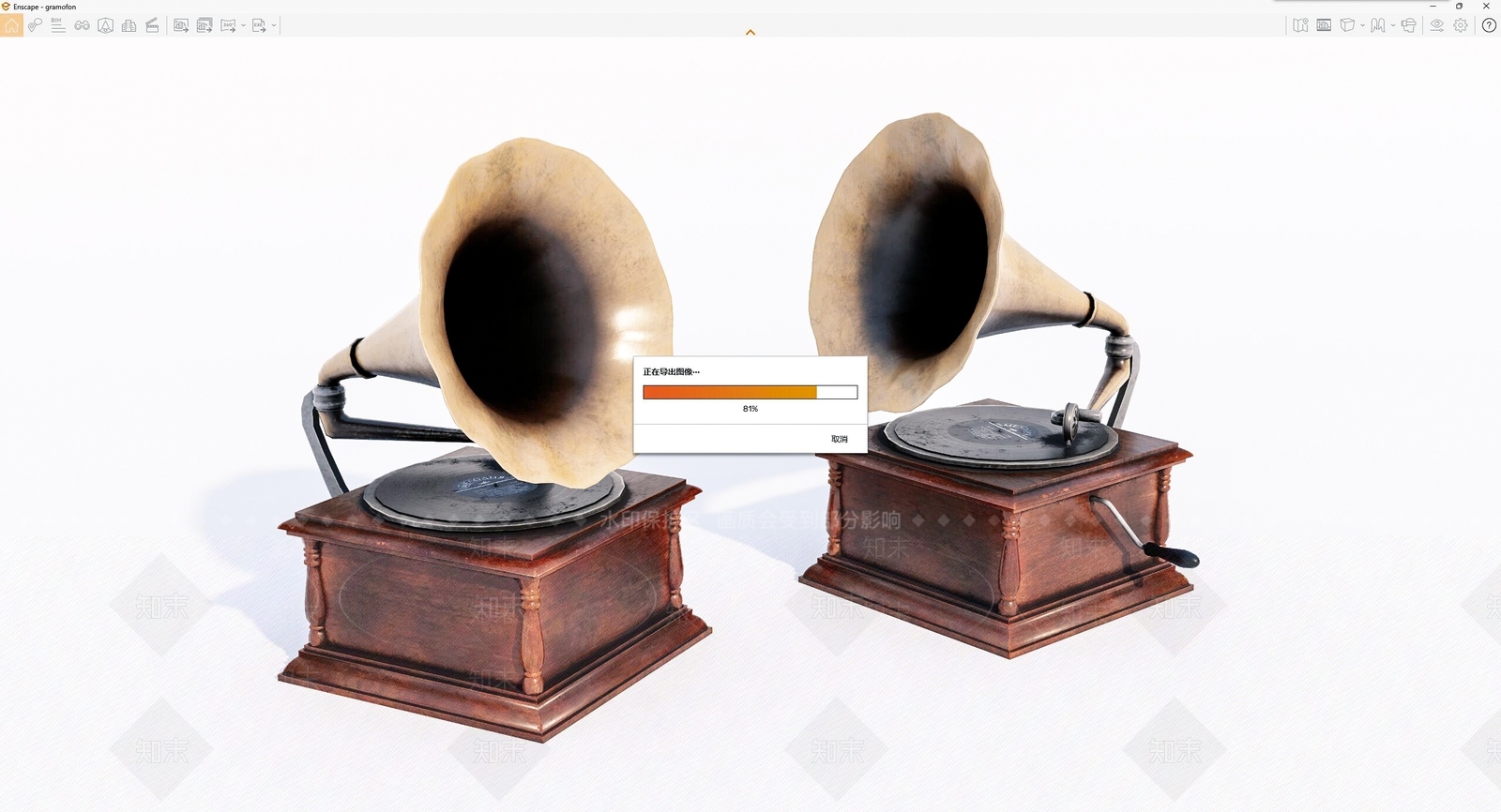 老旧留声机SU模型下载【ID:1140785870】