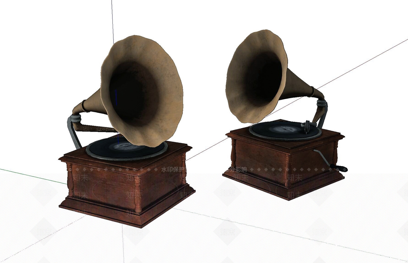 老旧留声机SU模型下载【ID:1140785870】