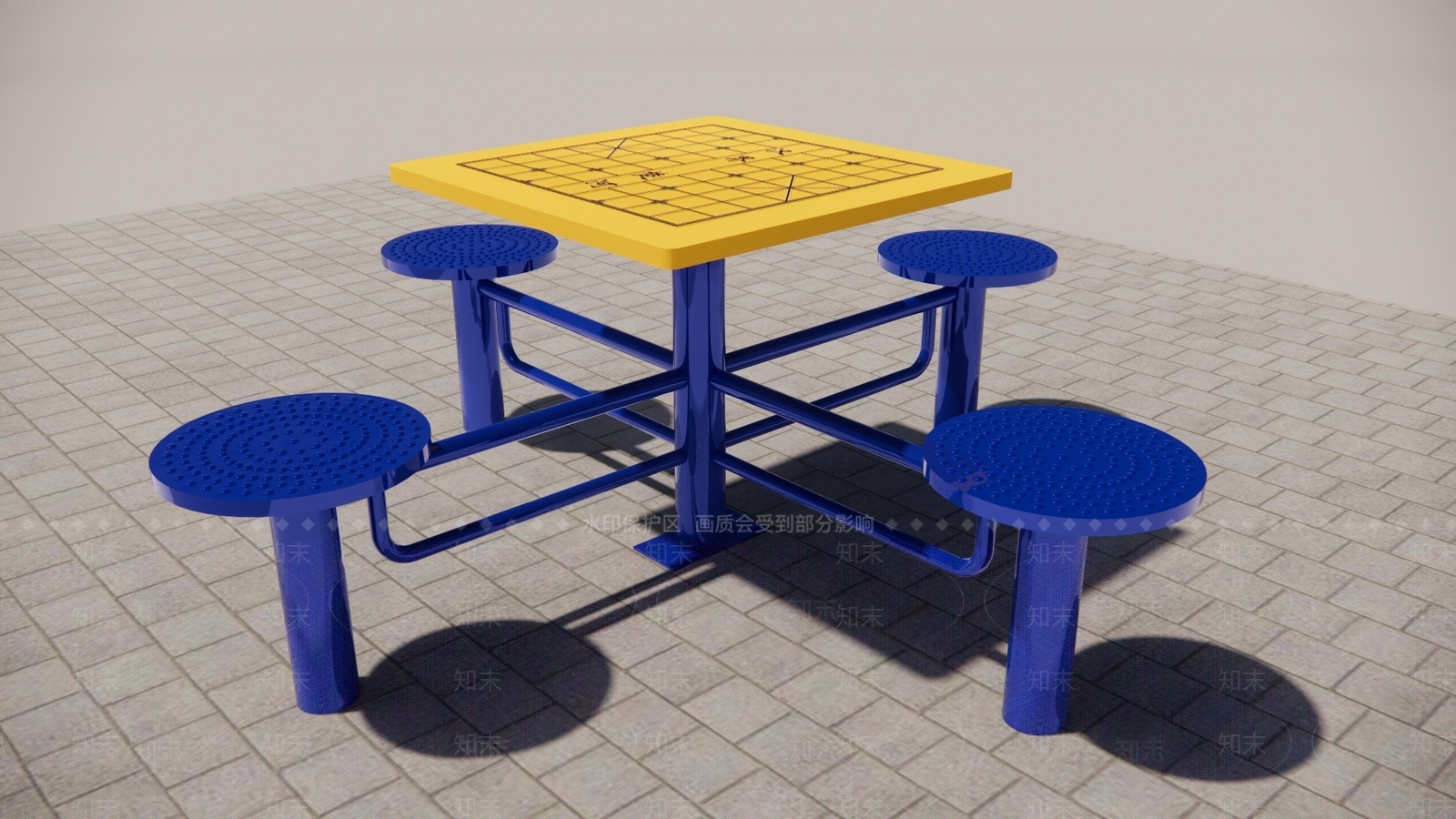 棋牌桌组合SU模型下载【ID:1140789056】