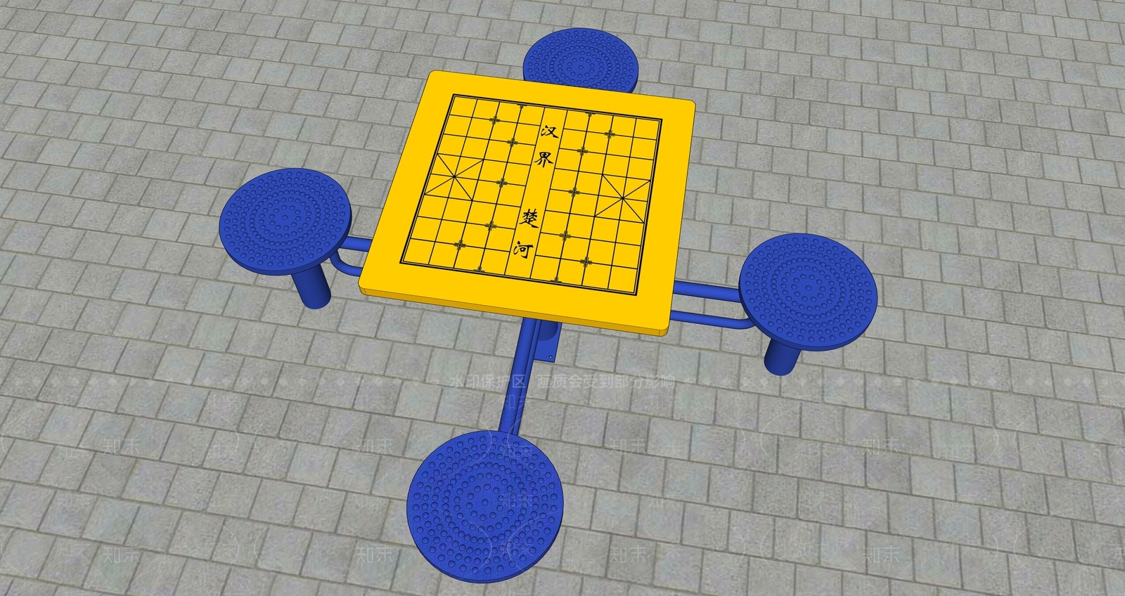 棋牌桌组合SU模型下载【ID:1140789056】