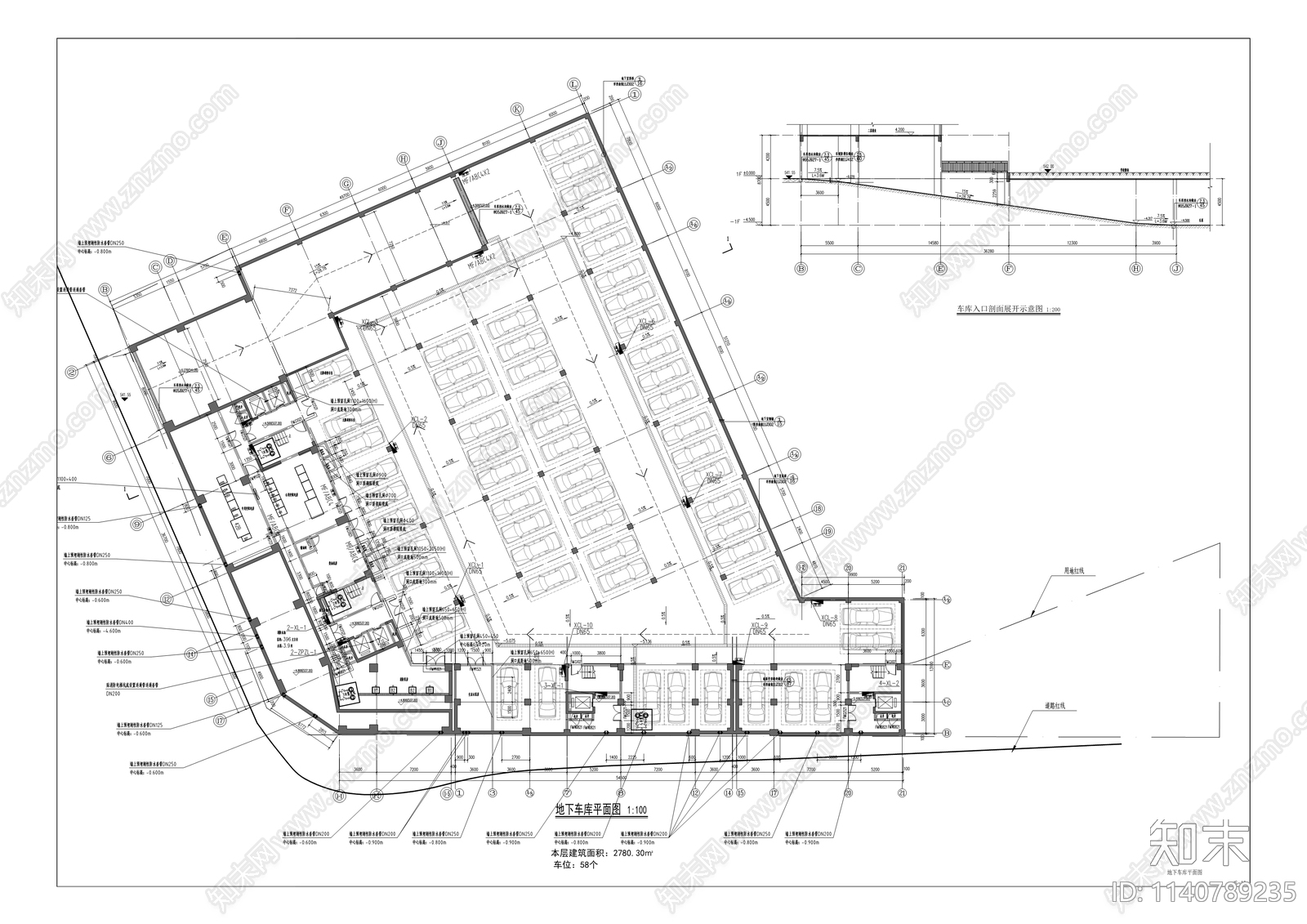 学校建筑cad施工图下载【ID:1140789235】
