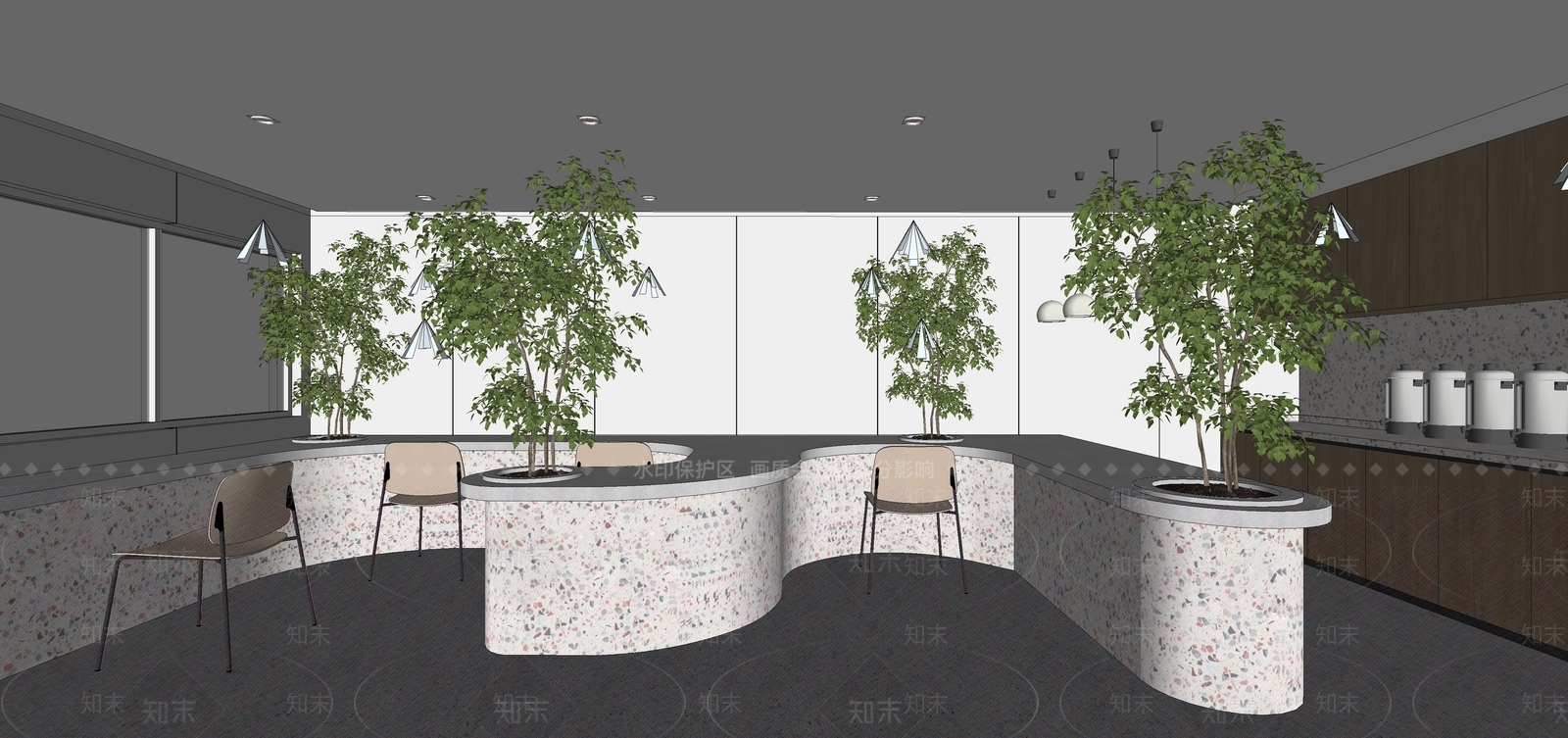 现代奶茶店SU模型下载【ID:1140794571】