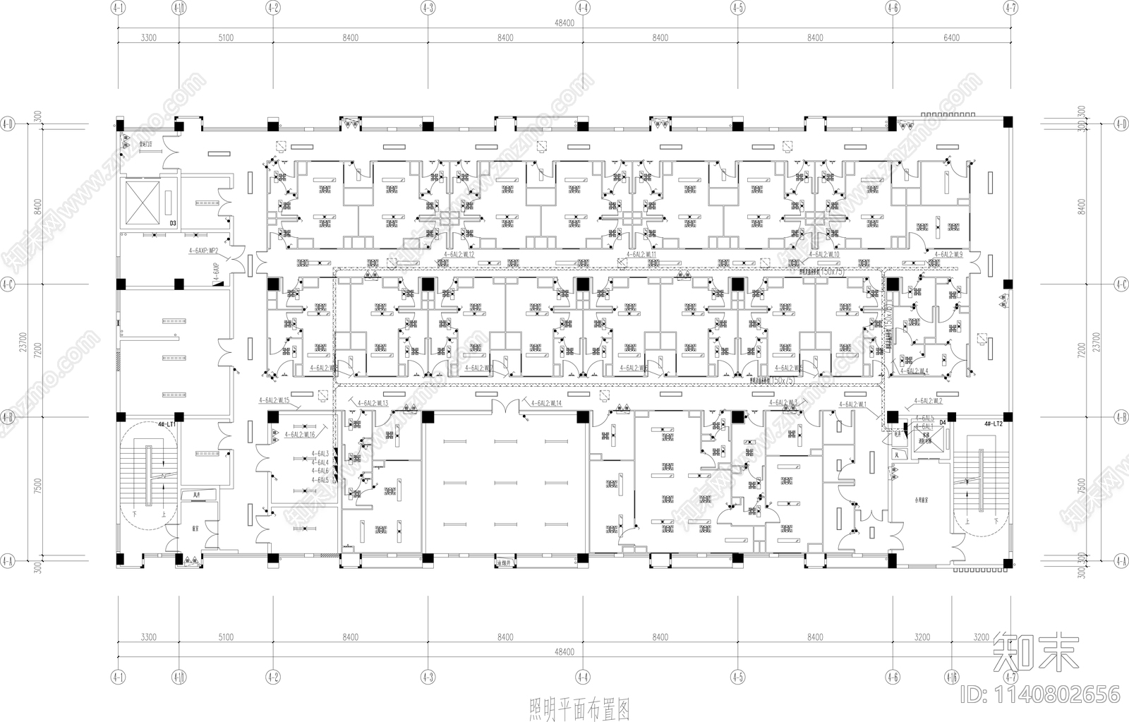 生物检验分析实验室电气cad施工图下载【ID:1140802656】