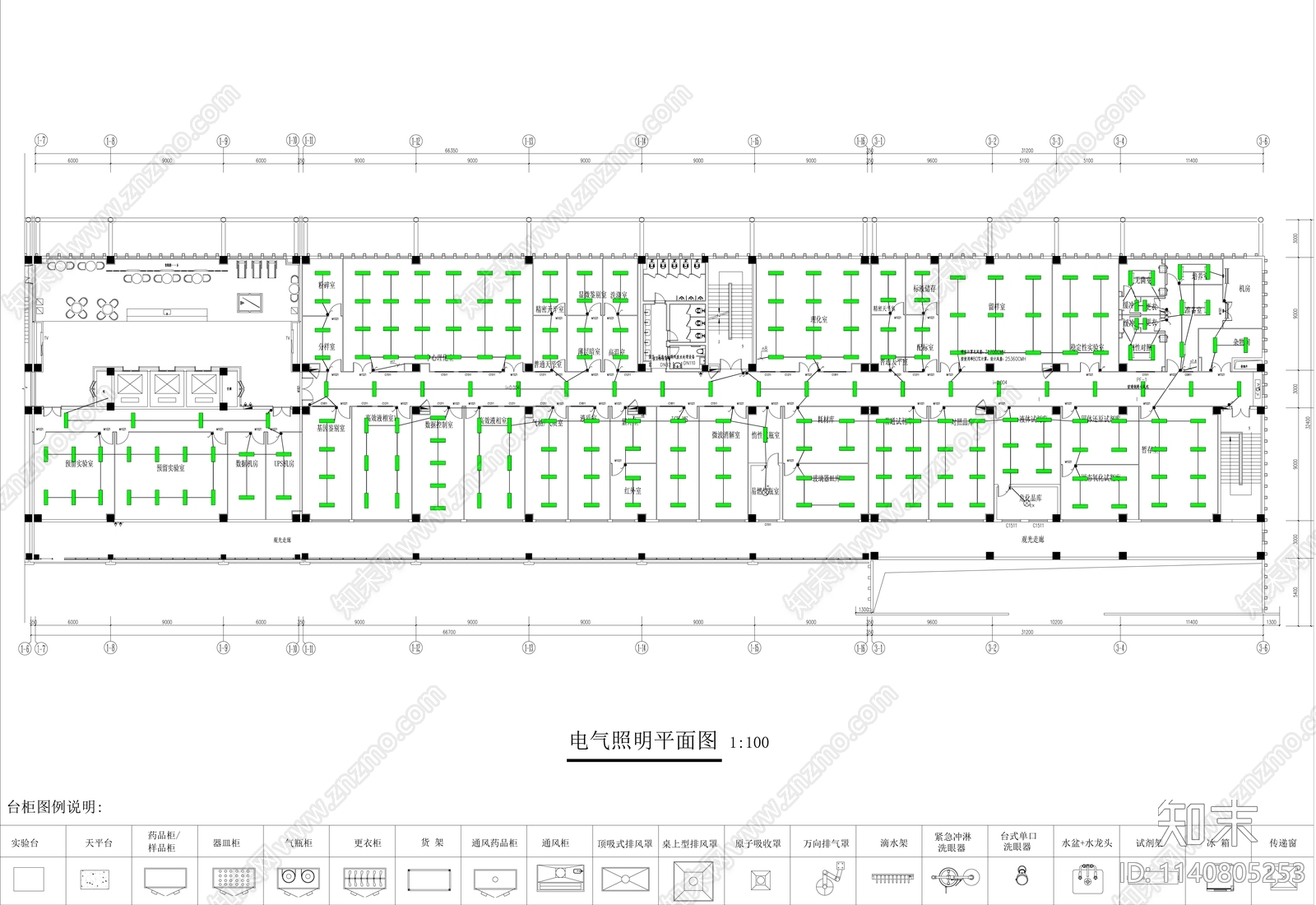 制药公司检测实验室室内cad施工图下载【ID:1140805253】