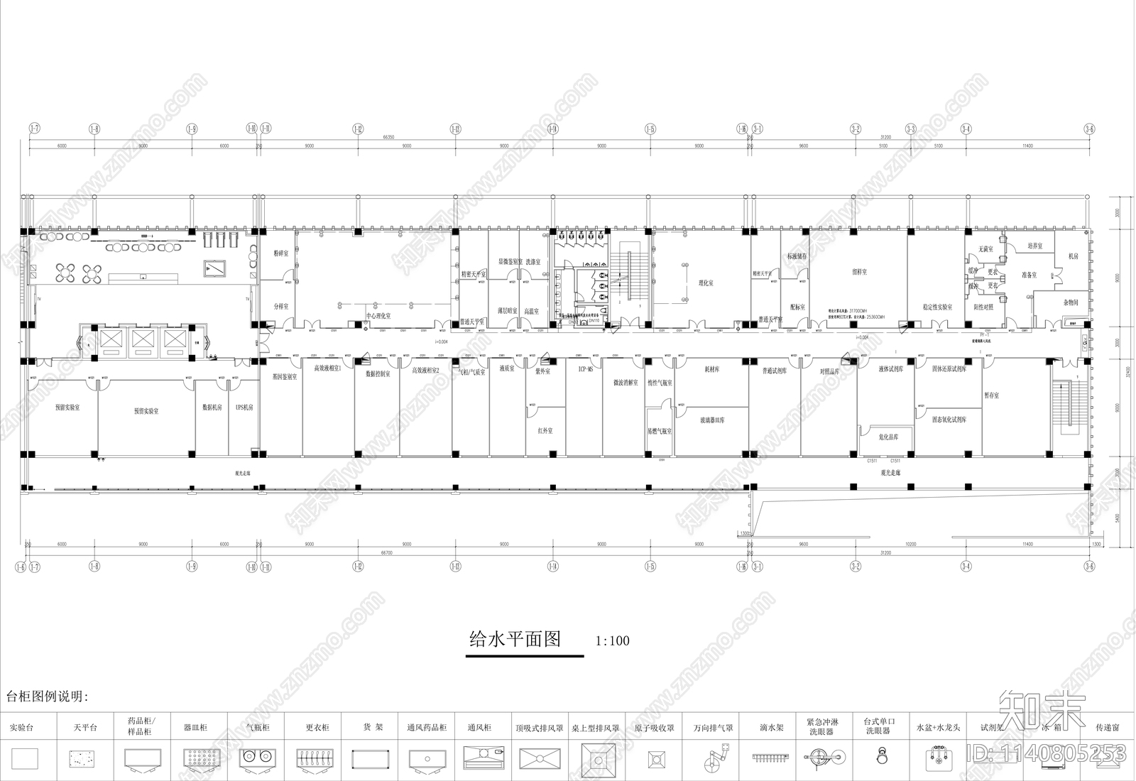 制药公司检测实验室室内cad施工图下载【ID:1140805253】