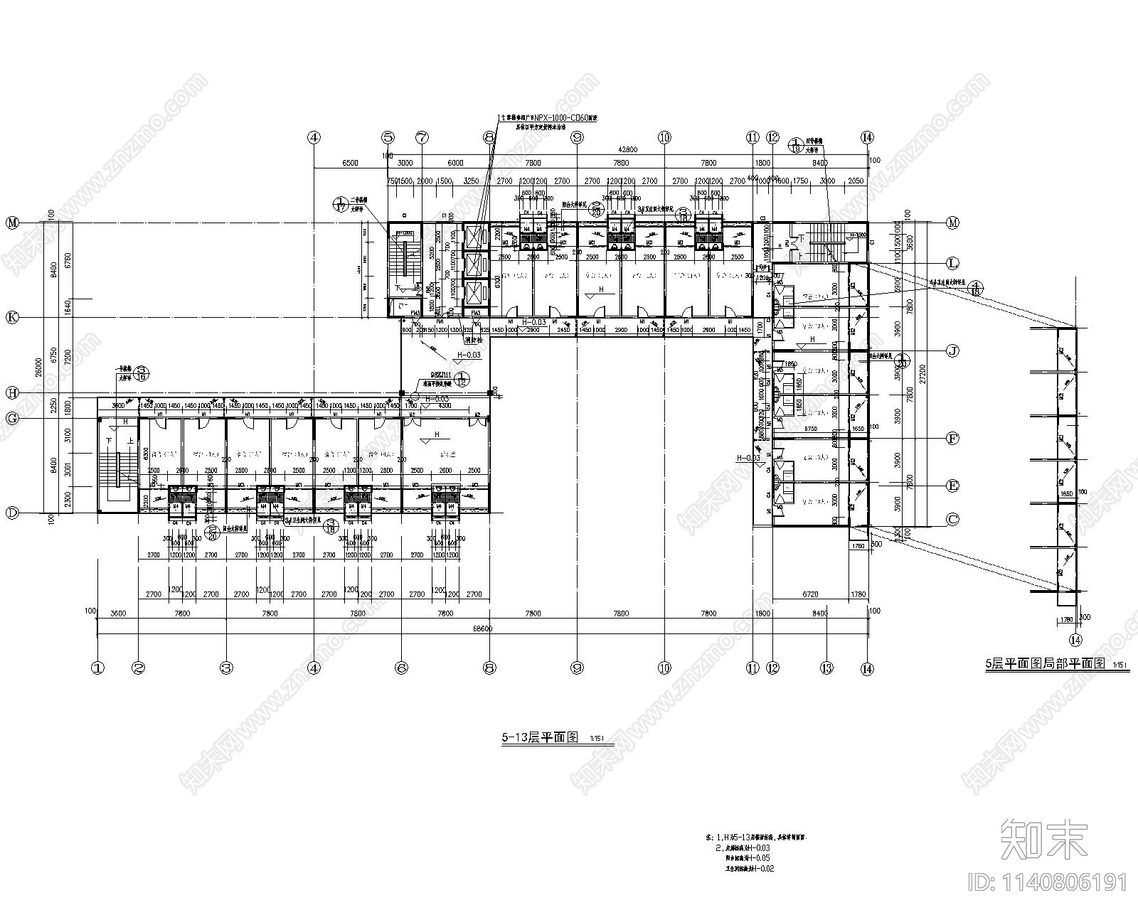 某省体育局运动员公寓建筑cad施工图下载【ID:1140806191】