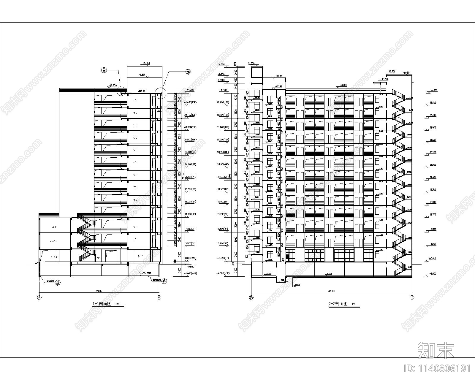 某省体育局运动员公寓建筑cad施工图下载【ID:1140806191】