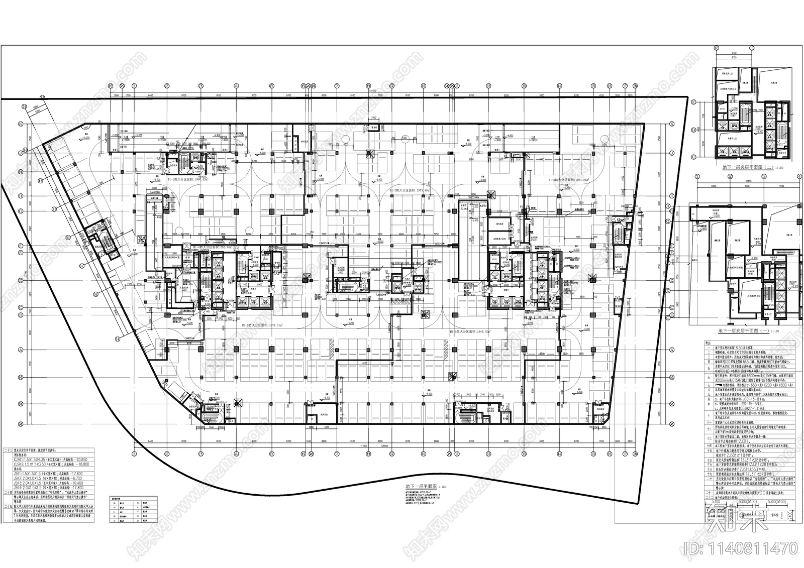 超高层办公楼建筑效果图cad施工图下载【ID:1140811470】