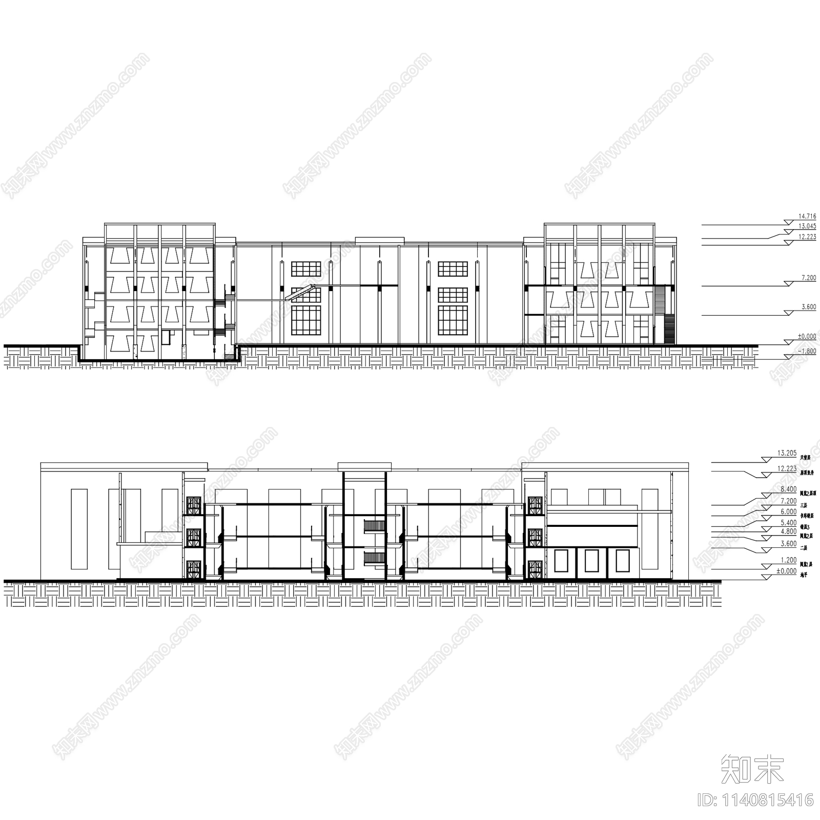 工业旧厂改造建筑6套cad施工图下载【ID:1140815416】