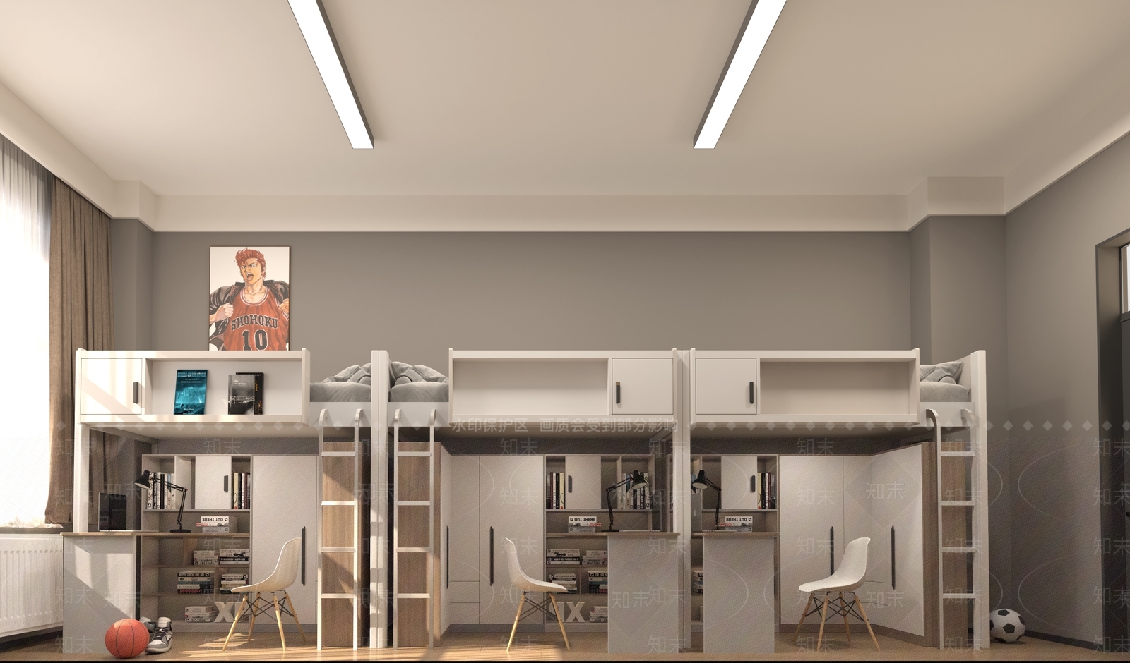 现代学生宿舍3D模型下载【ID:1140826454】