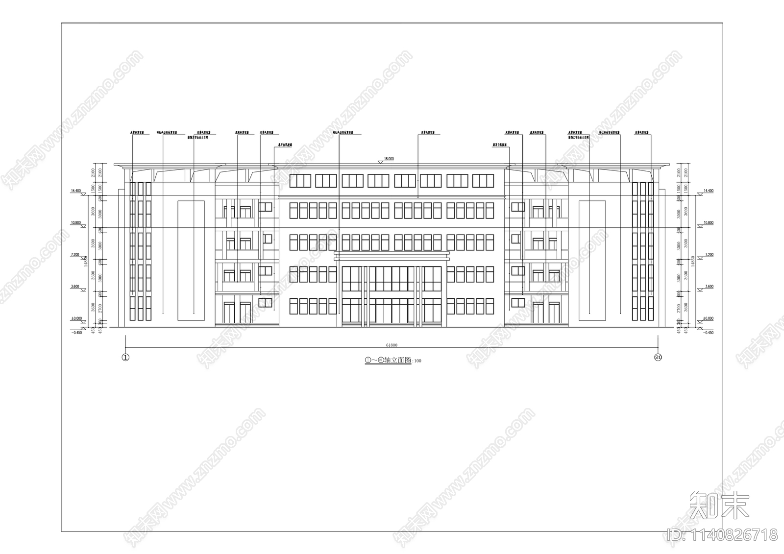 三官殿小学建筑cad施工图下载【ID:1140826718】