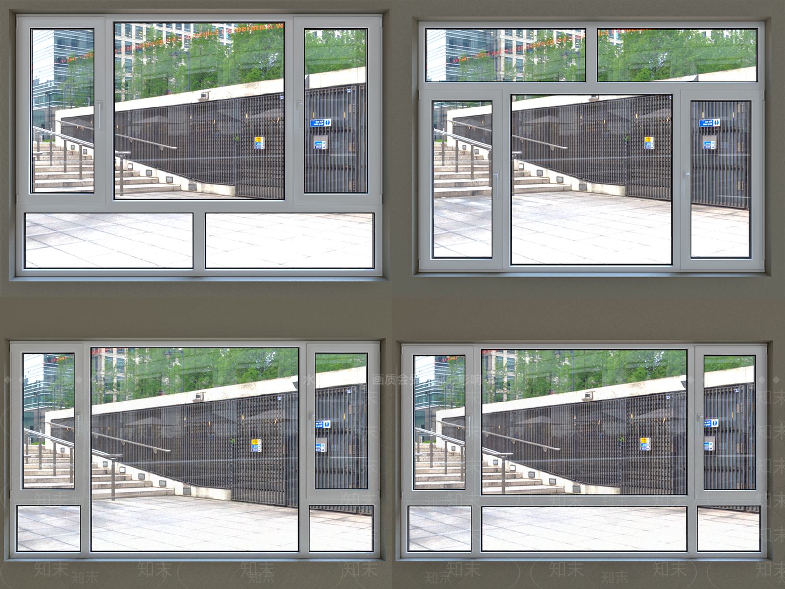 现代窗户平开窗3D模型下载【ID:1140834527】