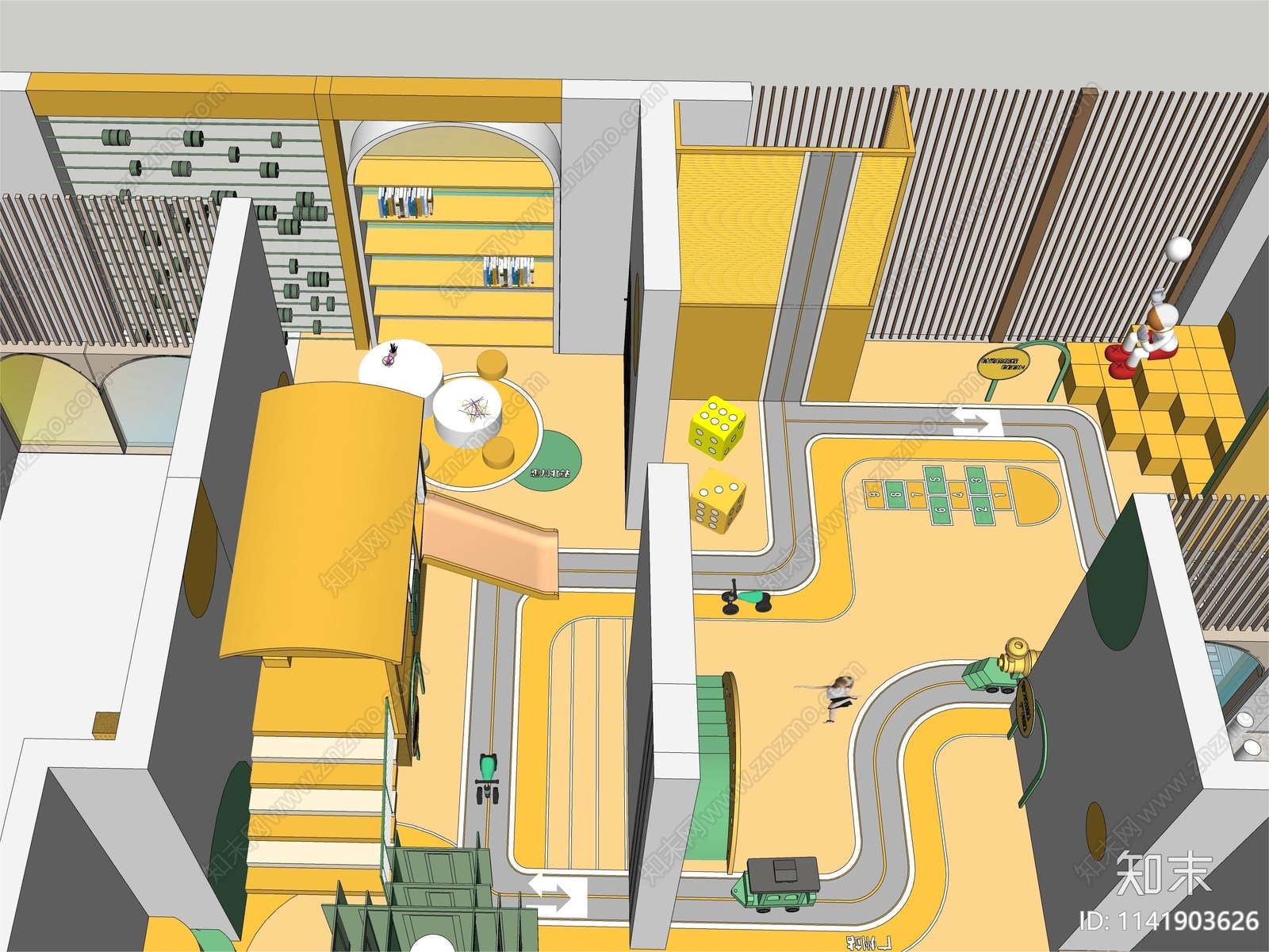 现代儿童活动空间SU模型下载【ID:1141903626】