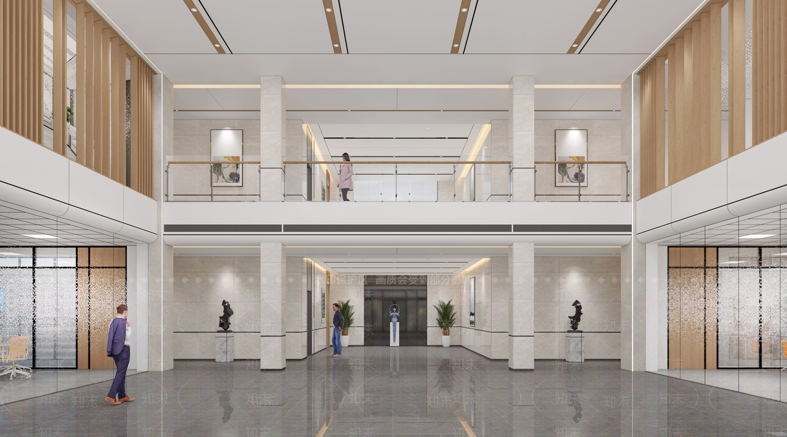现代公司大堂3D模型下载【ID:1140837293】_知末3d模型网