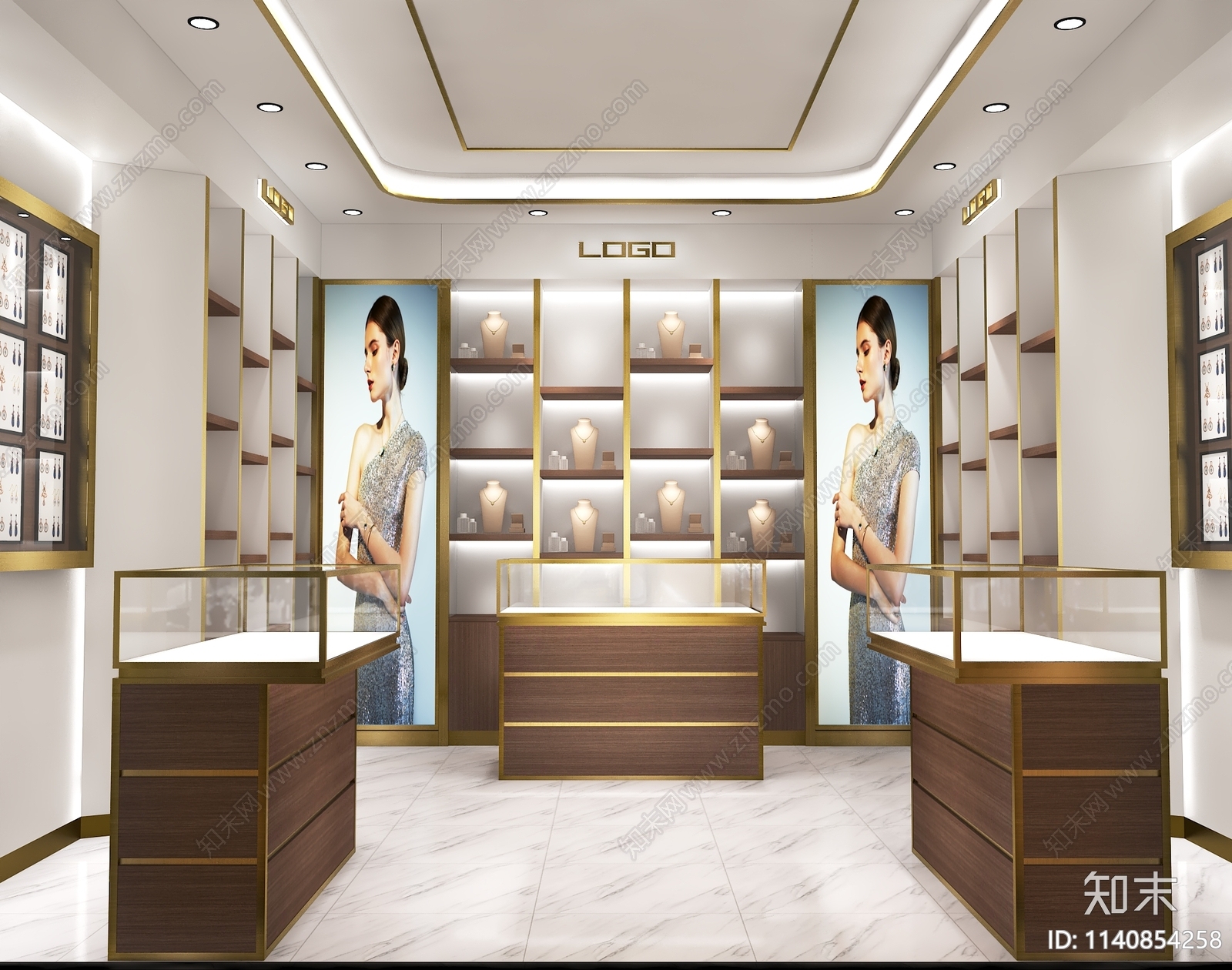 现代珠宝店3D模型下载【ID:1140854258】