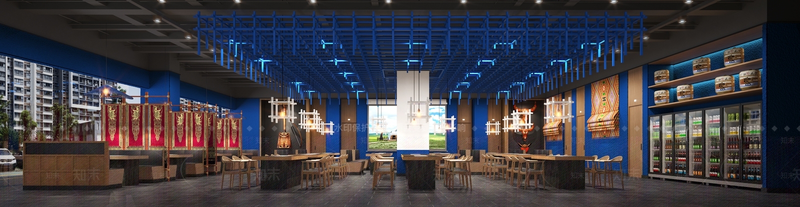 中式内蒙古烤全羊餐馆3D模型下载【ID:1140847672】