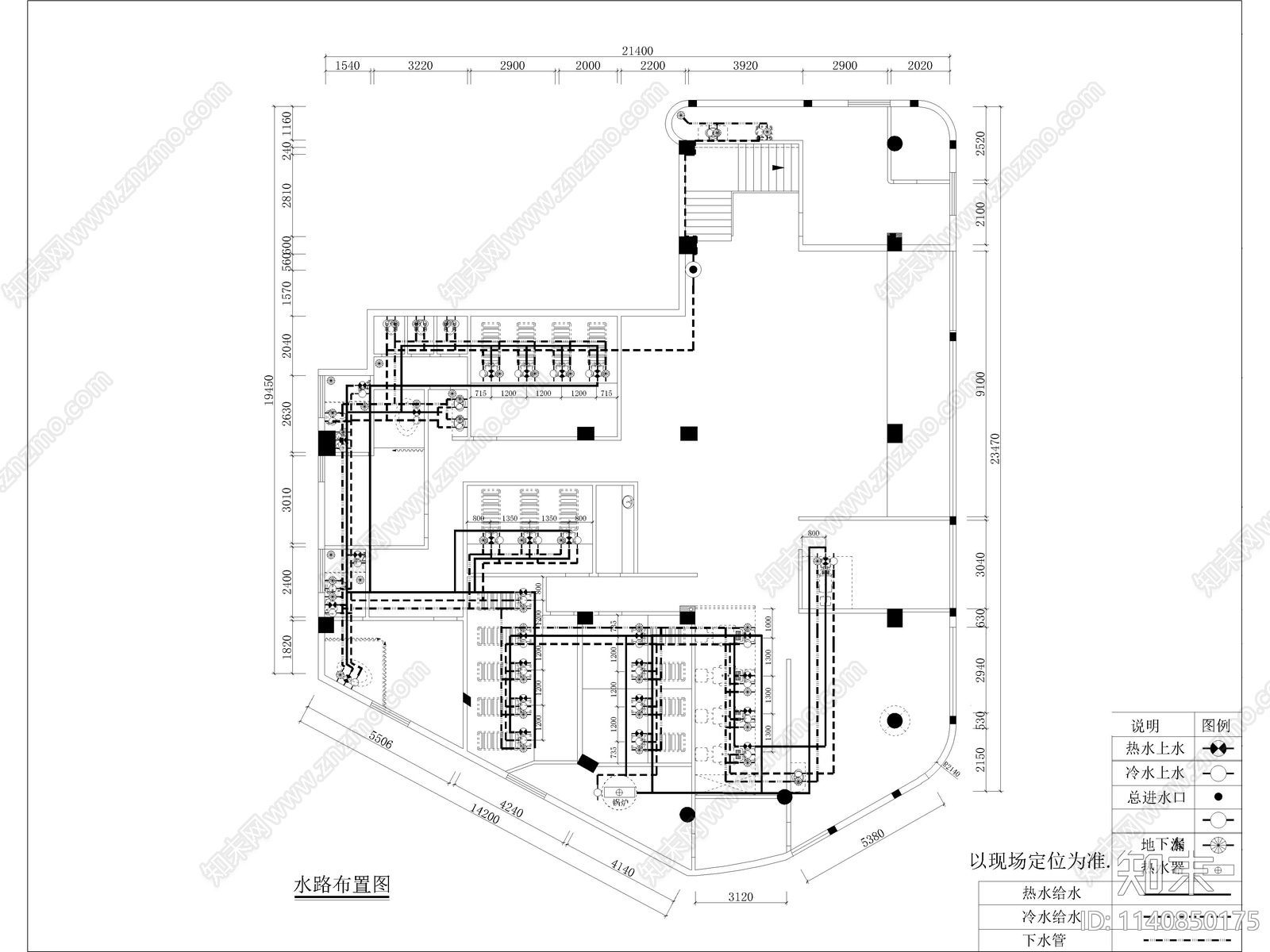 理发店室内装修全套cad施工图下载【ID:1140850175】