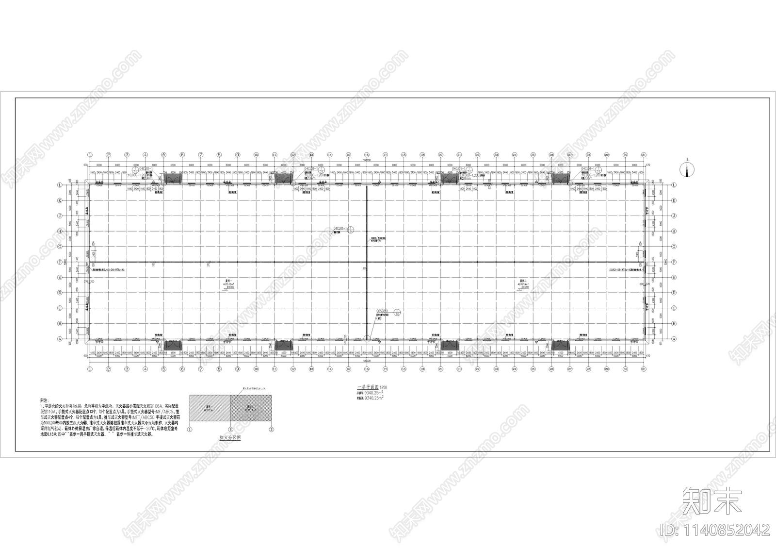 普通厂房建筑cad施工图下载【ID:1140852042】