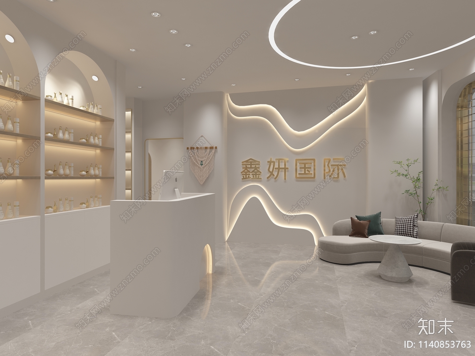 现代美容SPA店3D模型下载【ID:1140853763】