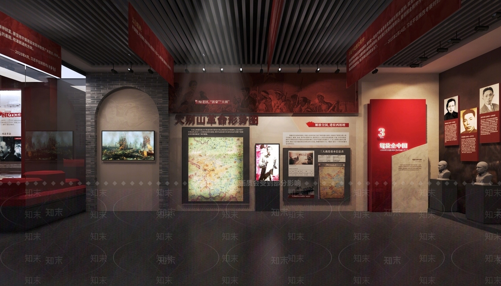 现代党建展厅SU模型下载【ID:1140855977】