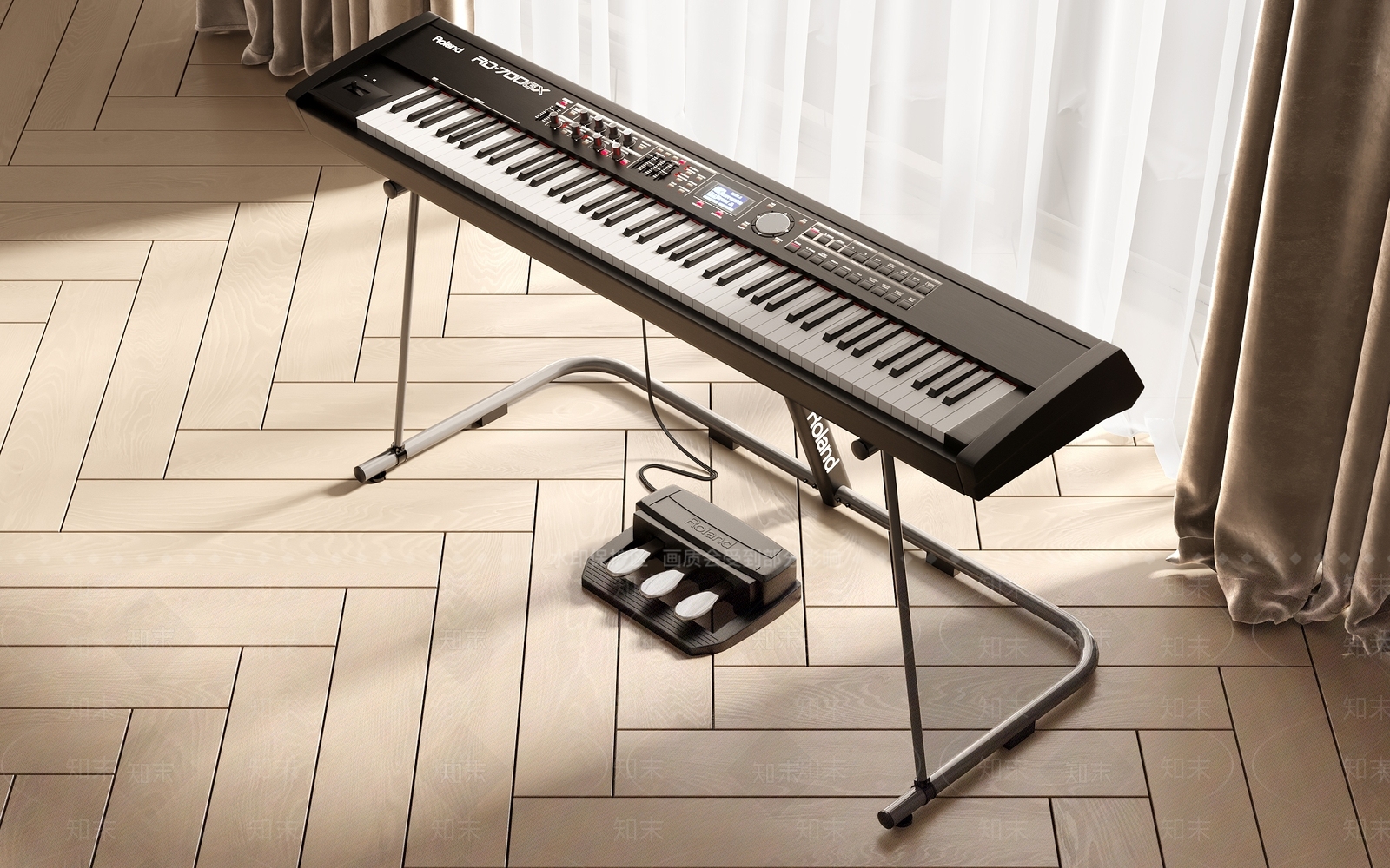 现代电子琴3D模型下载【ID:1140863338】