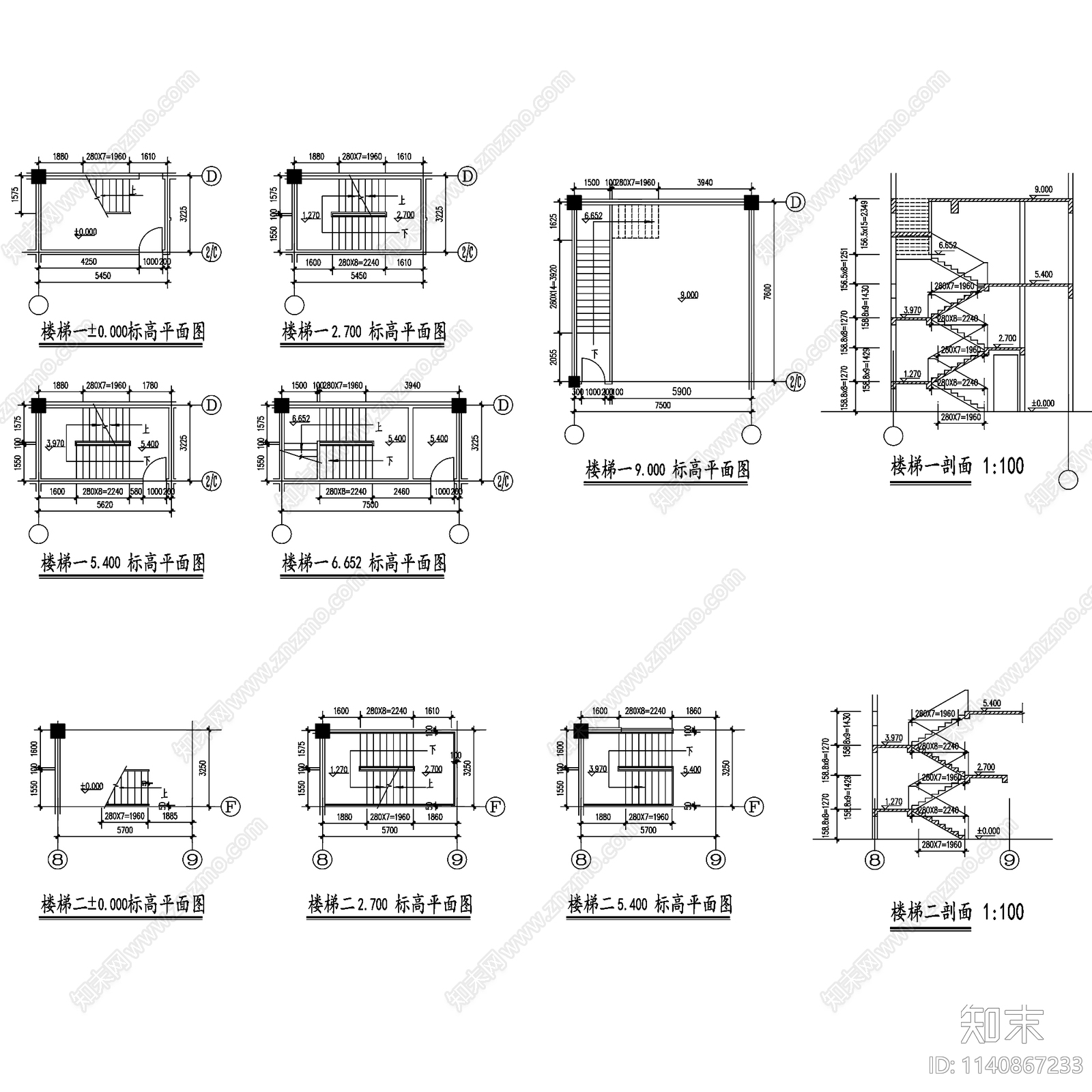 英式商业街建筑cad施工图下载【ID:1140867233】