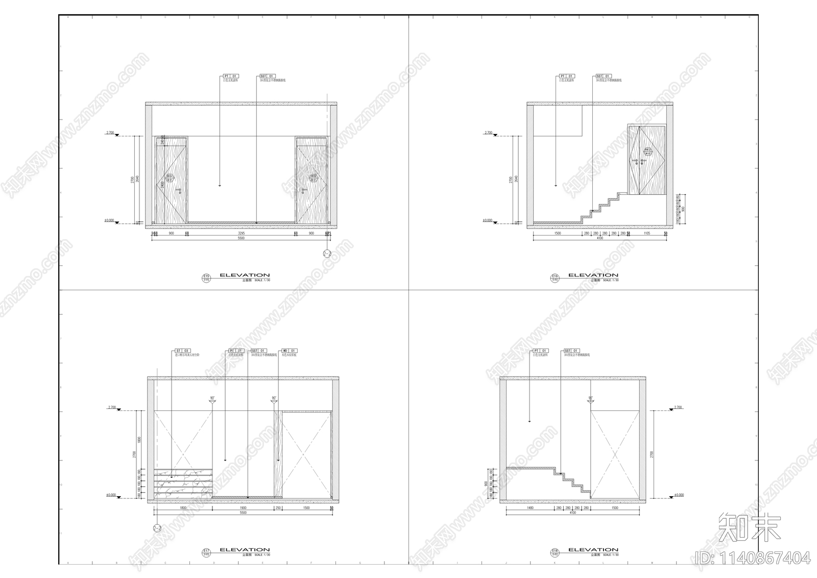 农商金融租赁有限责任公司办公楼室内装修cad施工图下载【ID:1140867404】