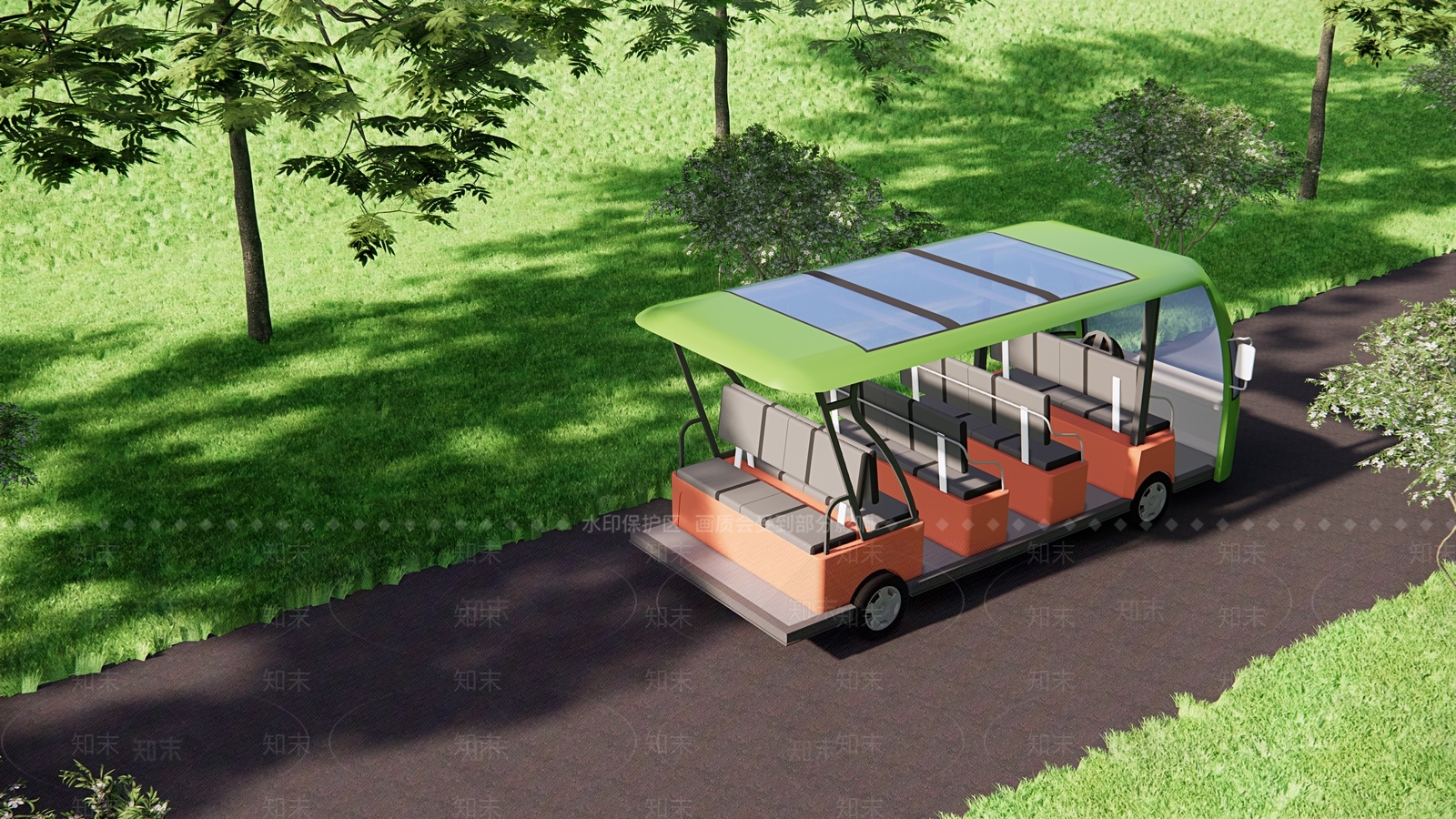 观光电动车SU模型下载【ID:1140867815】