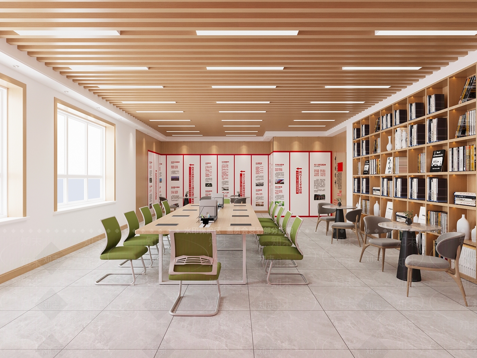 现代党建空间活动室3D模型下载【ID:1140868579】