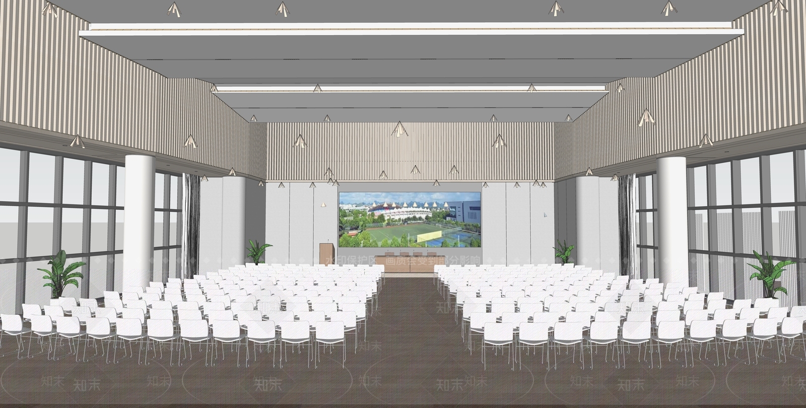 现代大型报告厅SU模型下载【ID:1140868207】