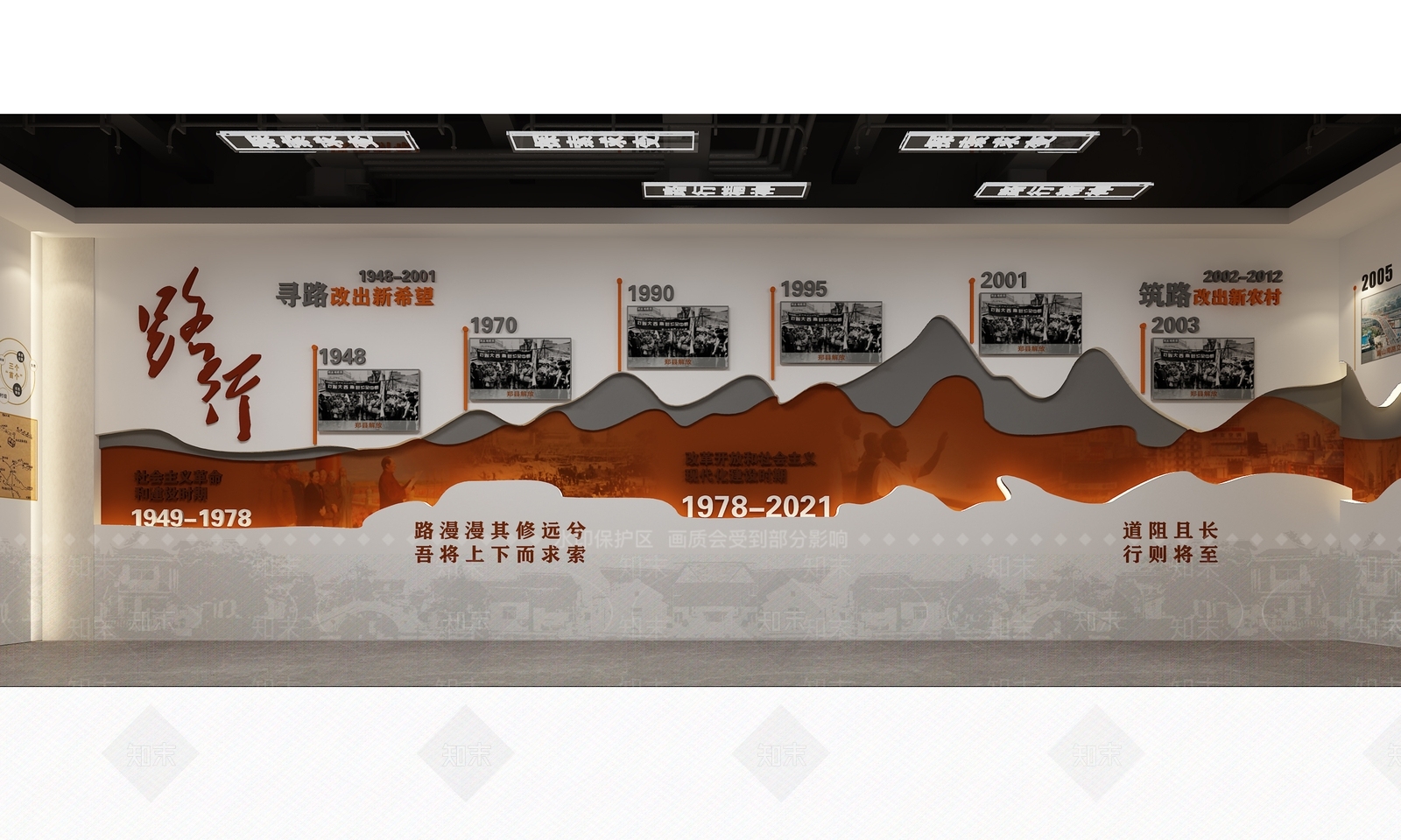现代党建展厅SU模型下载【ID:1140871274】